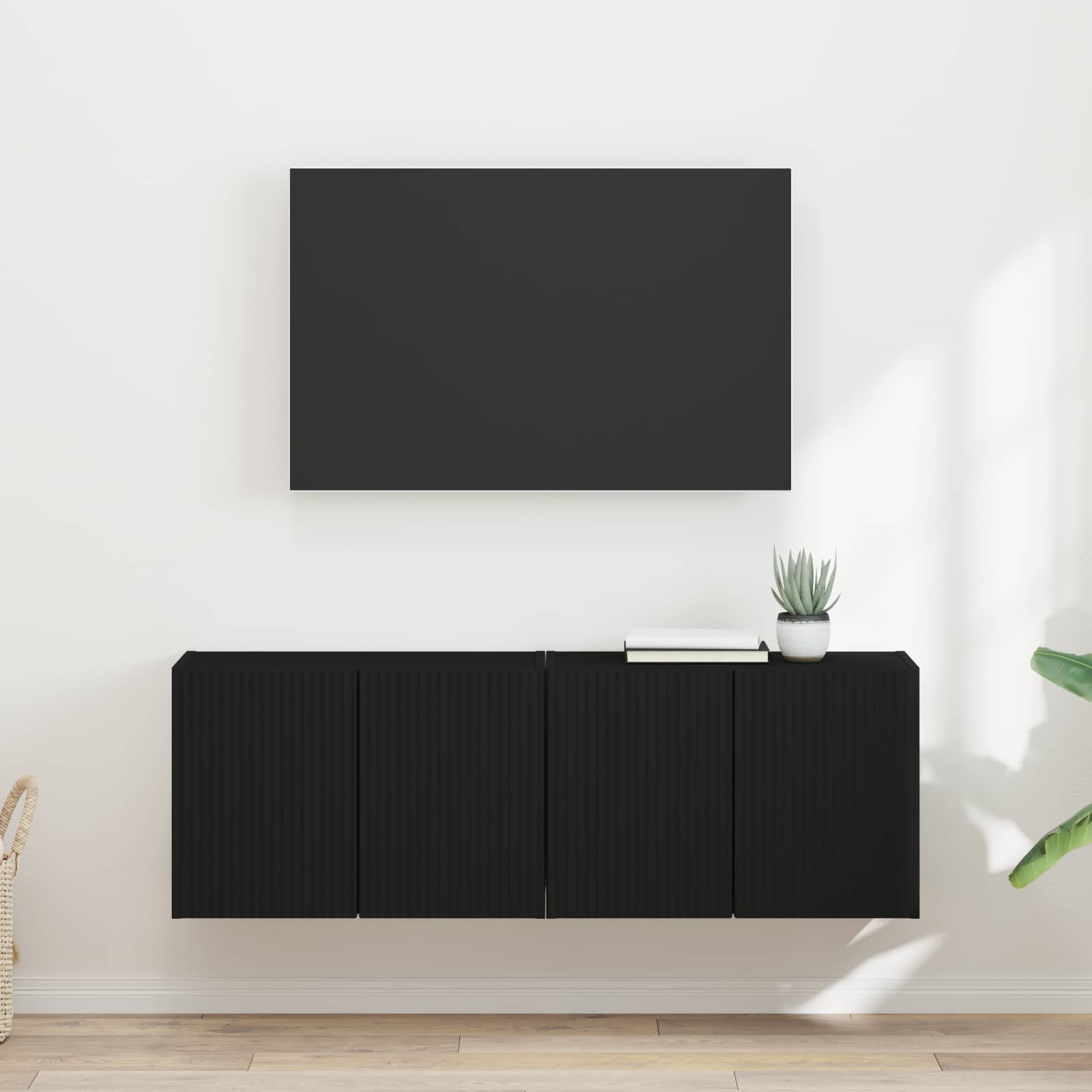 vidaXL TV-wandkast Wandgemonteerd Wit 59,5 x 31 x 40 cm Bewerkt hout