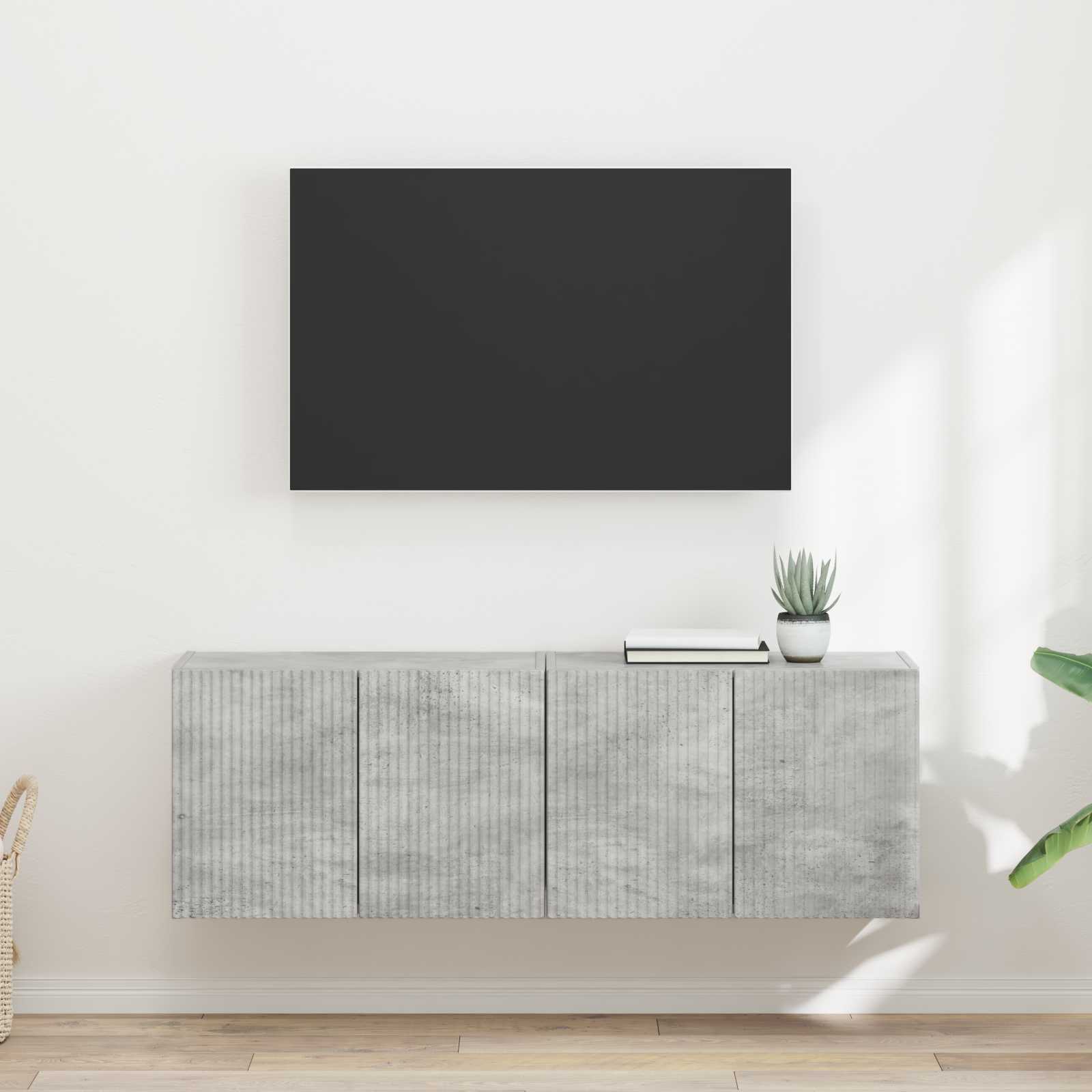 vidaXL TV-wandkast Wandgemonteerd Wit 59,5 x 31 x 40 cm Bewerkt hout