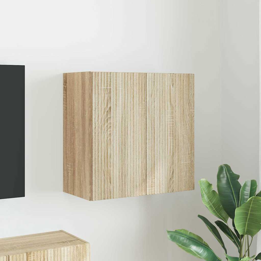 vidaXL TV-wandkast Wandgemonteerd Wit 59,5 x 31 x 40 cm Bewerkt hout