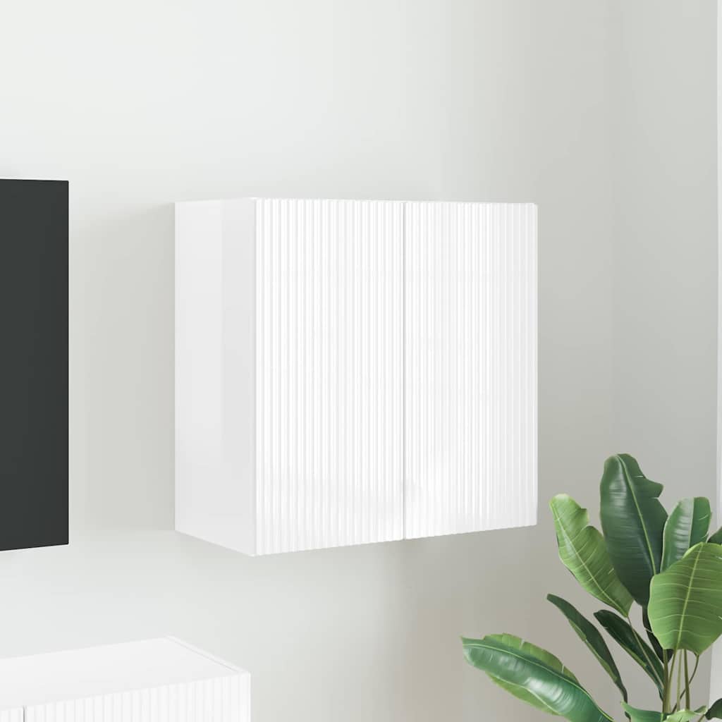 vidaXL TV-wandkast Wandgemonteerd Wit 59,5 x 31 x 40 cm Bewerkt hout