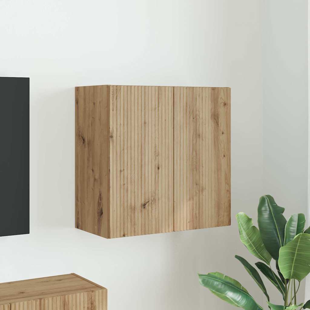 vidaXL TV-wandkast Wandgemonteerd Wit 59,5 x 31 x 40 cm Bewerkt hout