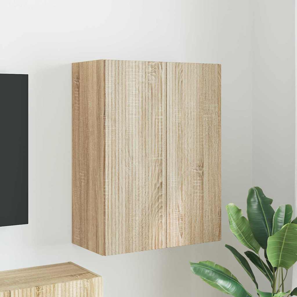 vidaXL TV-wandkast Wandgemonteerd Wit 59,5 x 31 x 40 cm Bewerkt hout
