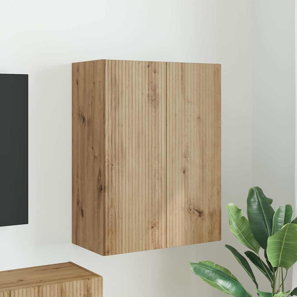 vidaXL TV-wandkast Wandgemonteerd Wit 59,5 x 31 x 40 cm Bewerkt hout