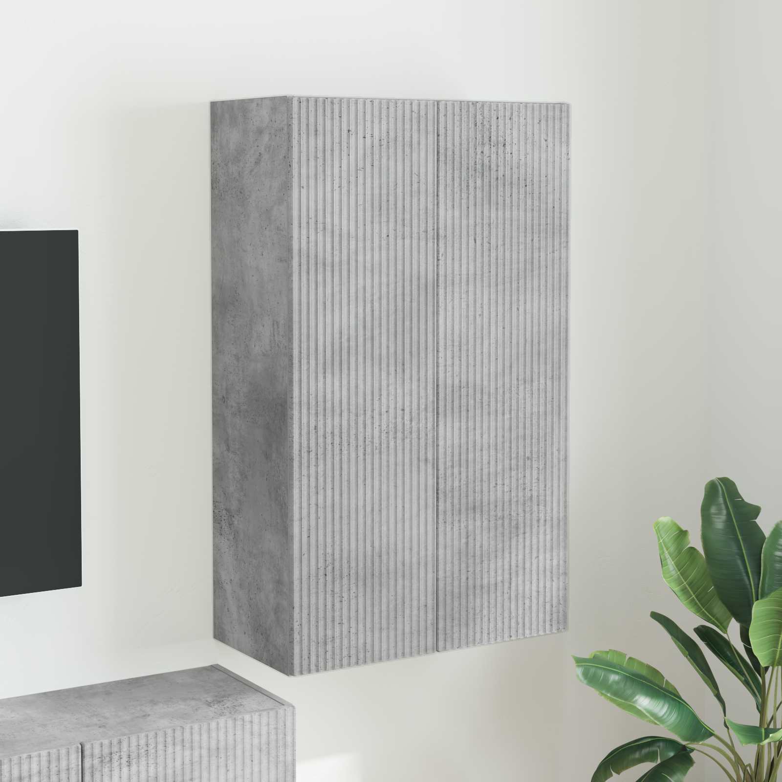 vidaXL TV-wandkast Wandgemonteerd Wit 59,5 x 31 x 40 cm Bewerkt hout