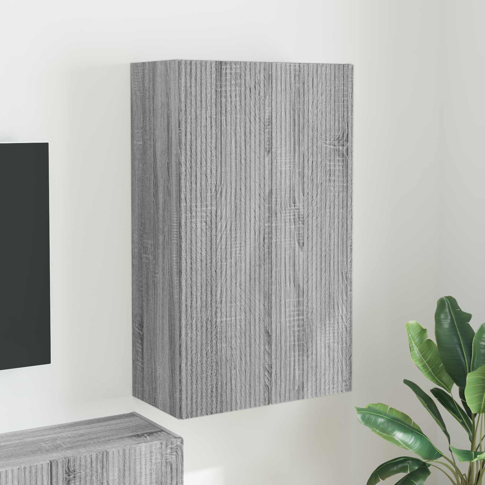 vidaXL TV-wandkast Wandgemonteerd Wit 59,5 x 31 x 40 cm Bewerkt hout