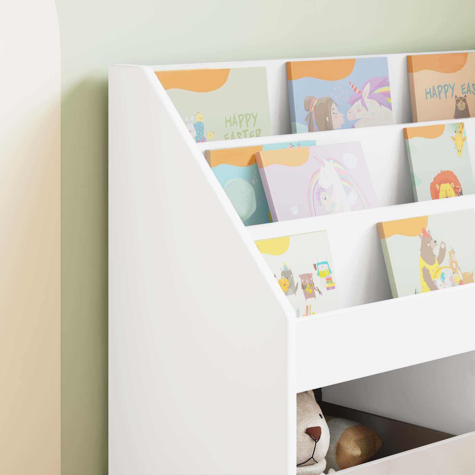 vidaXL Kinderen Boekenkast Wit 72,5 x 29,5 x 69 cm Bewerkt hout