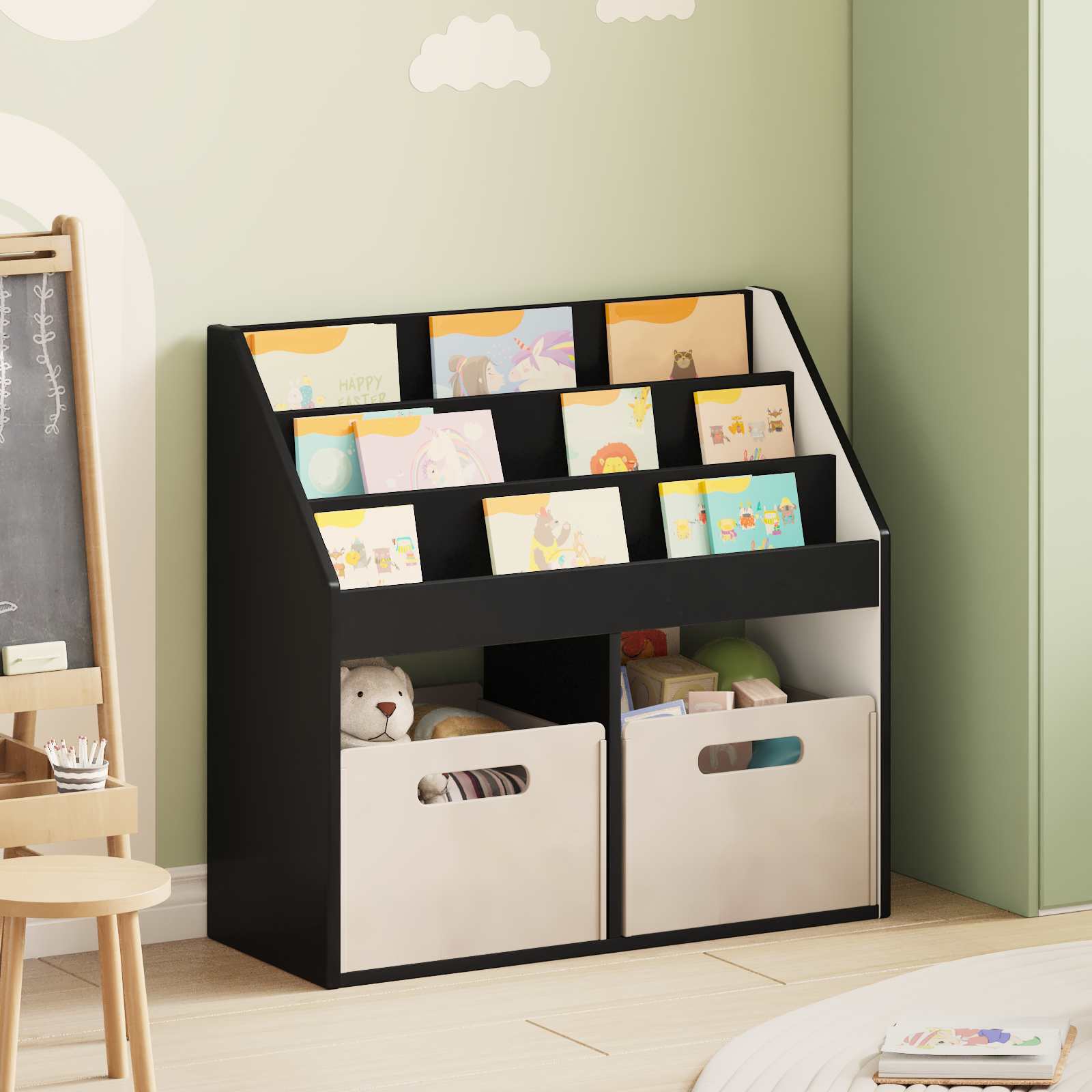 vidaXL Kinderen Boekenkast Wit 72,5 x 29,5 x 69 cm Bewerkt hout