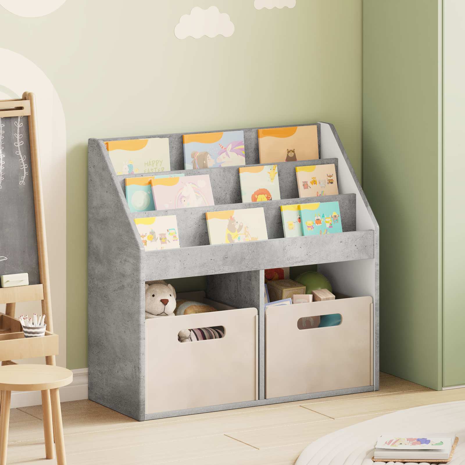 vidaXL Kinderen Boekenkast Wit 72,5 x 29,5 x 69 cm Bewerkt hout