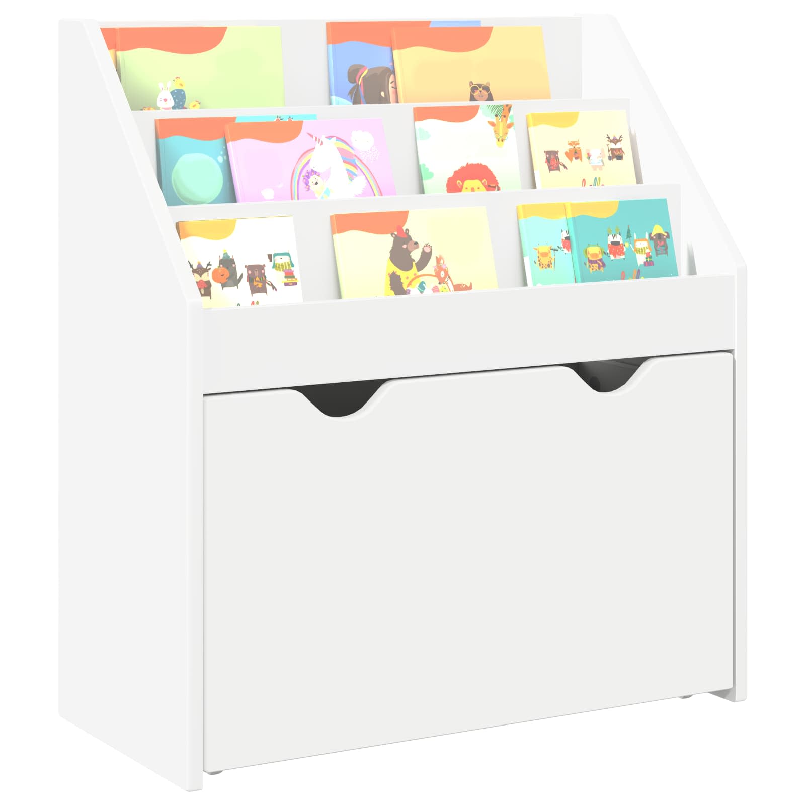 vidaXL Kinderen Boekenkast met lade Wit 60 x 29,5 x 69 cm Bewerkt hout