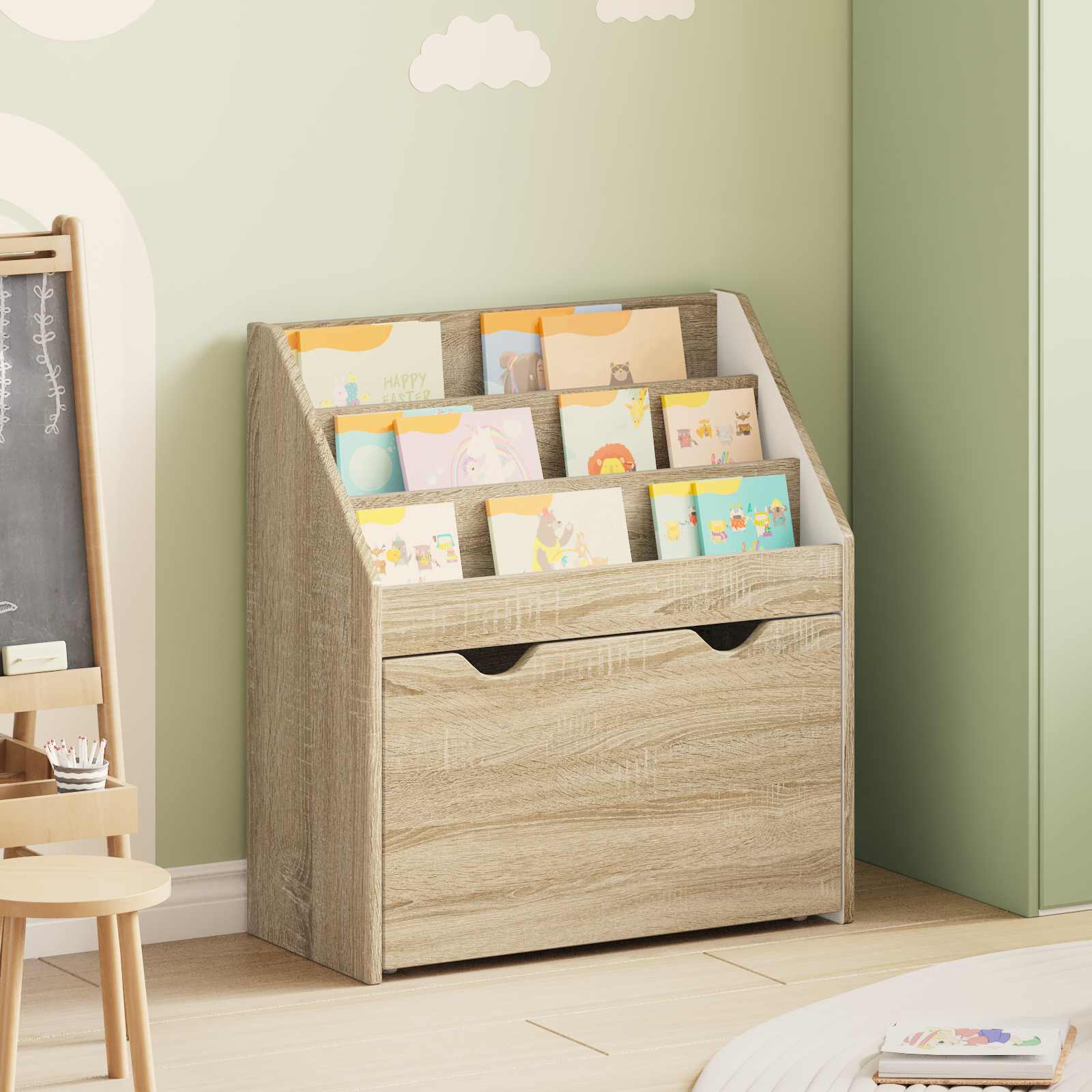 vidaXL Kinderen Boekenkast met lade Wit 60 x 29,5 x 69 cm Bewerkt hout