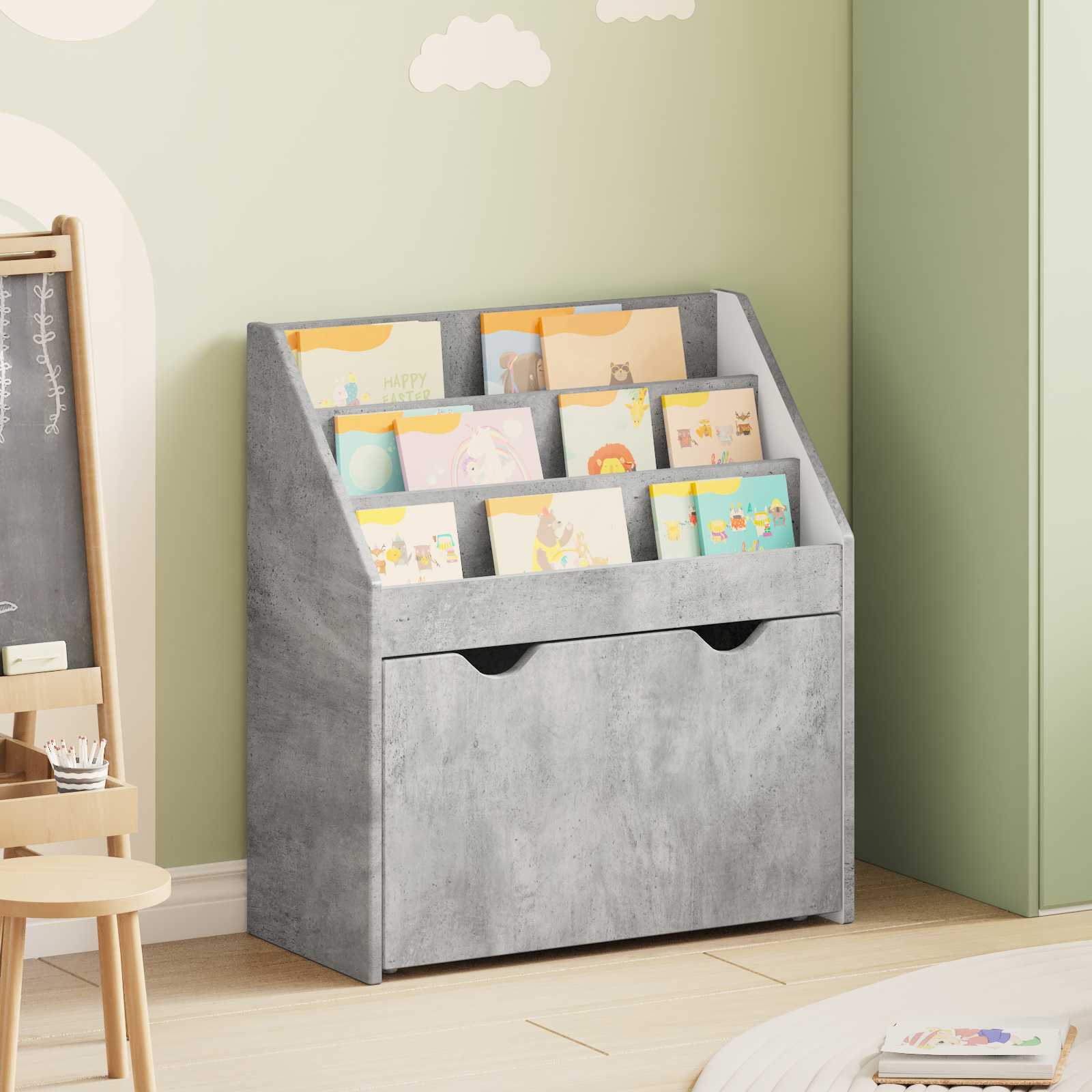vidaXL Kinderen Boekenkast met lade Wit 60 x 29,5 x 69 cm Bewerkt hout