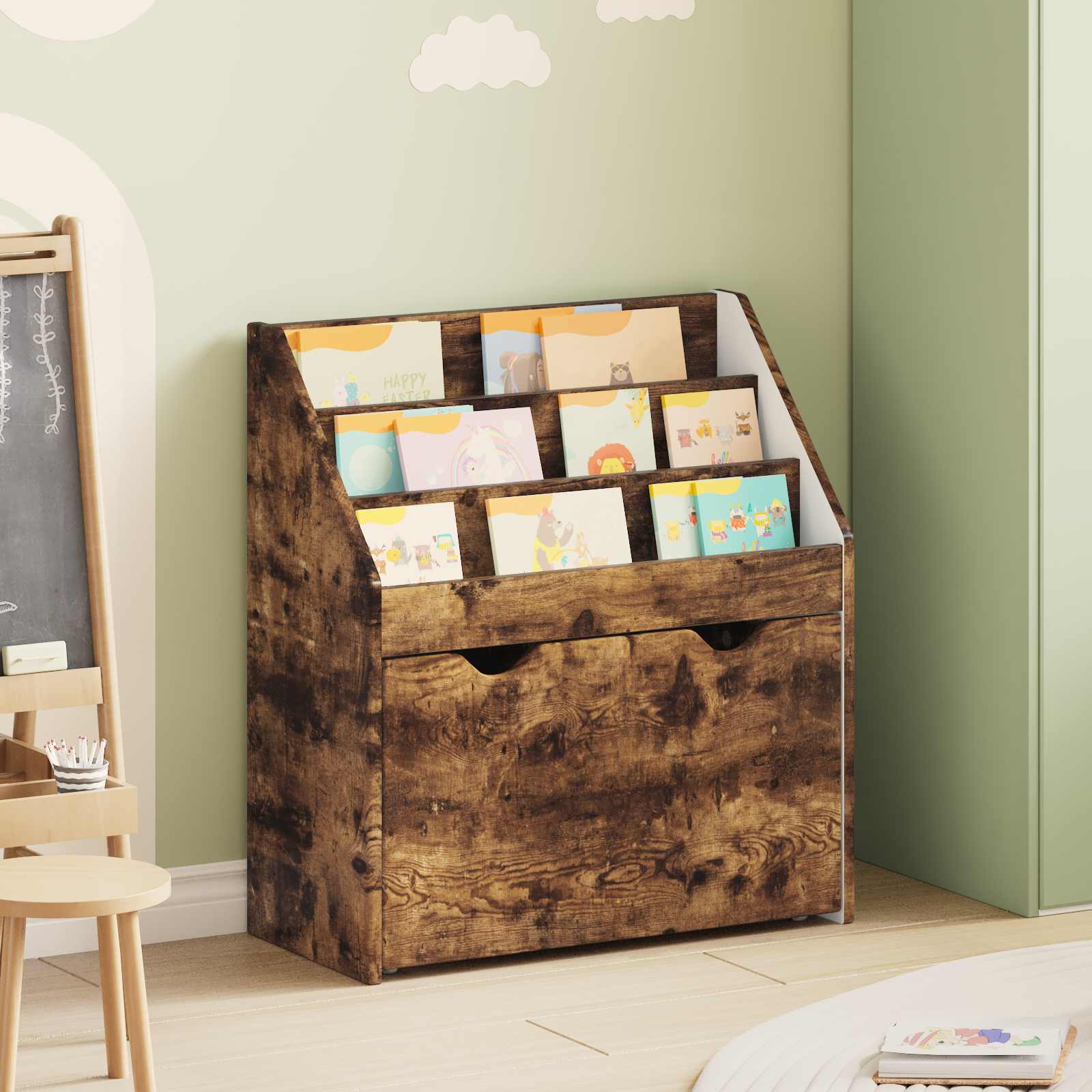 vidaXL Kinderen Boekenkast met lade Wit 60 x 29,5 x 69 cm Bewerkt hout