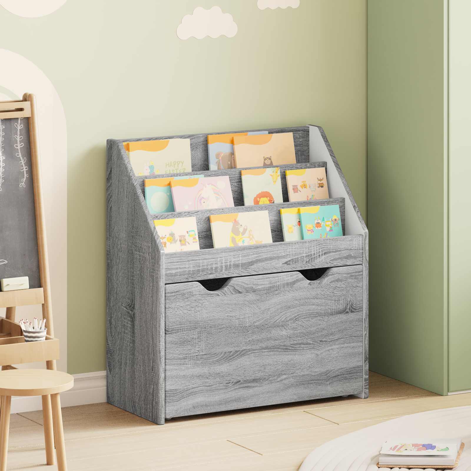 vidaXL Kinderen Boekenkast met lade Wit 60 x 29,5 x 69 cm Bewerkt hout