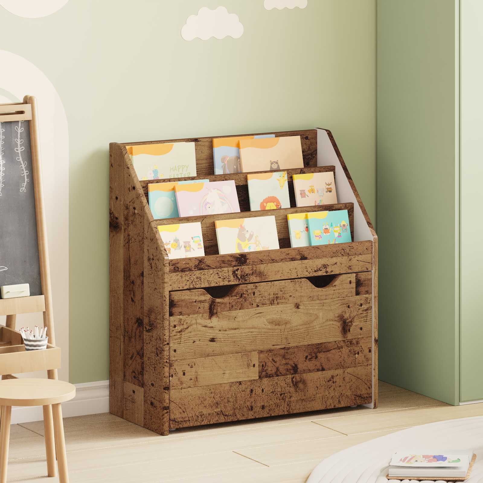 vidaXL Kinderen Boekenkast met lade Wit 60 x 29,5 x 69 cm Bewerkt hout