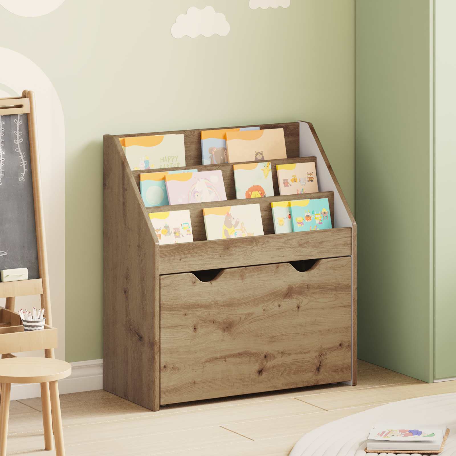 vidaXL Kinderen Boekenkast met lade Wit 60 x 29,5 x 69 cm Bewerkt hout
