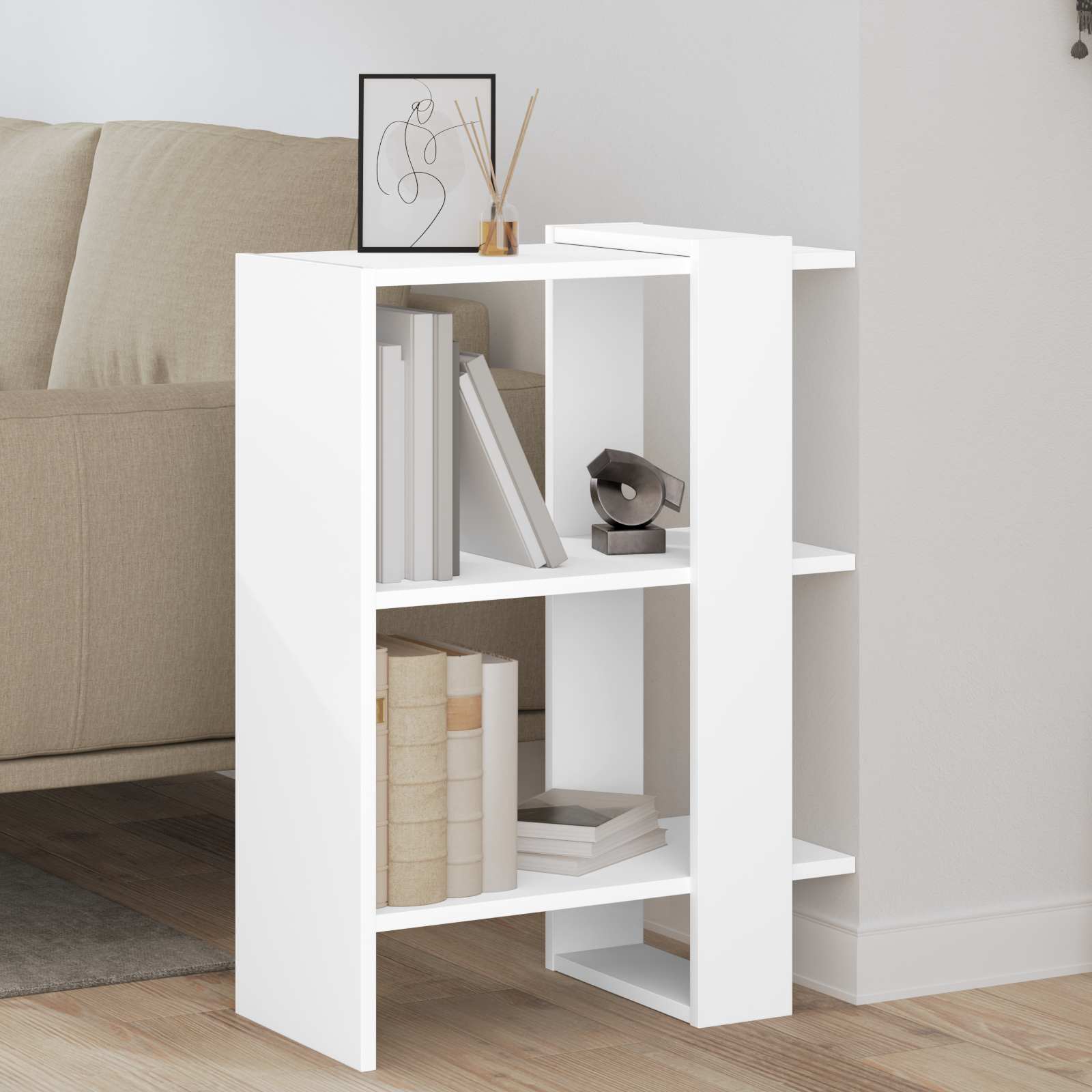 vidaXL Boekenkast Wit 52 x 25 x 71,5 cm Bewerkt hout