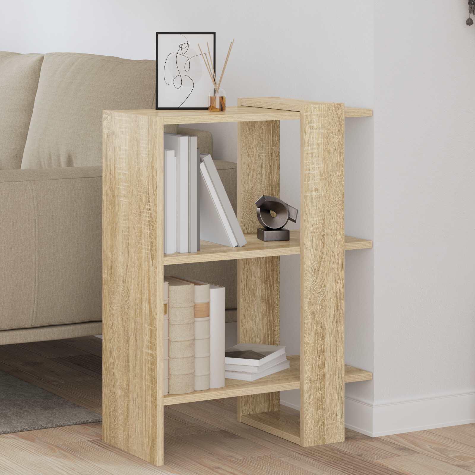 vidaXL Boekenkast Wit 52 x 25 x 71,5 cm Bewerkt hout