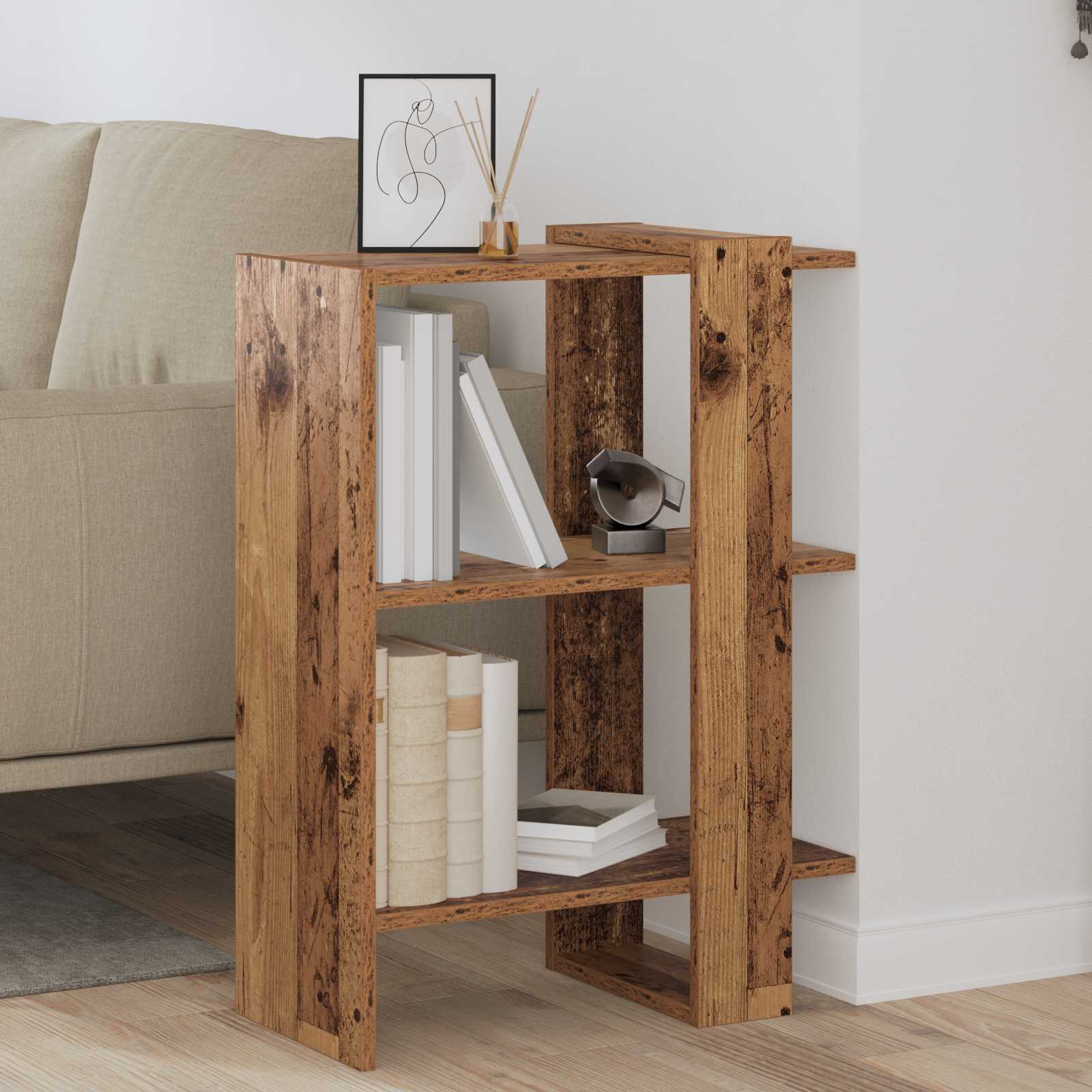 vidaXL Boekenkast Wit 52 x 25 x 71,5 cm Bewerkt hout