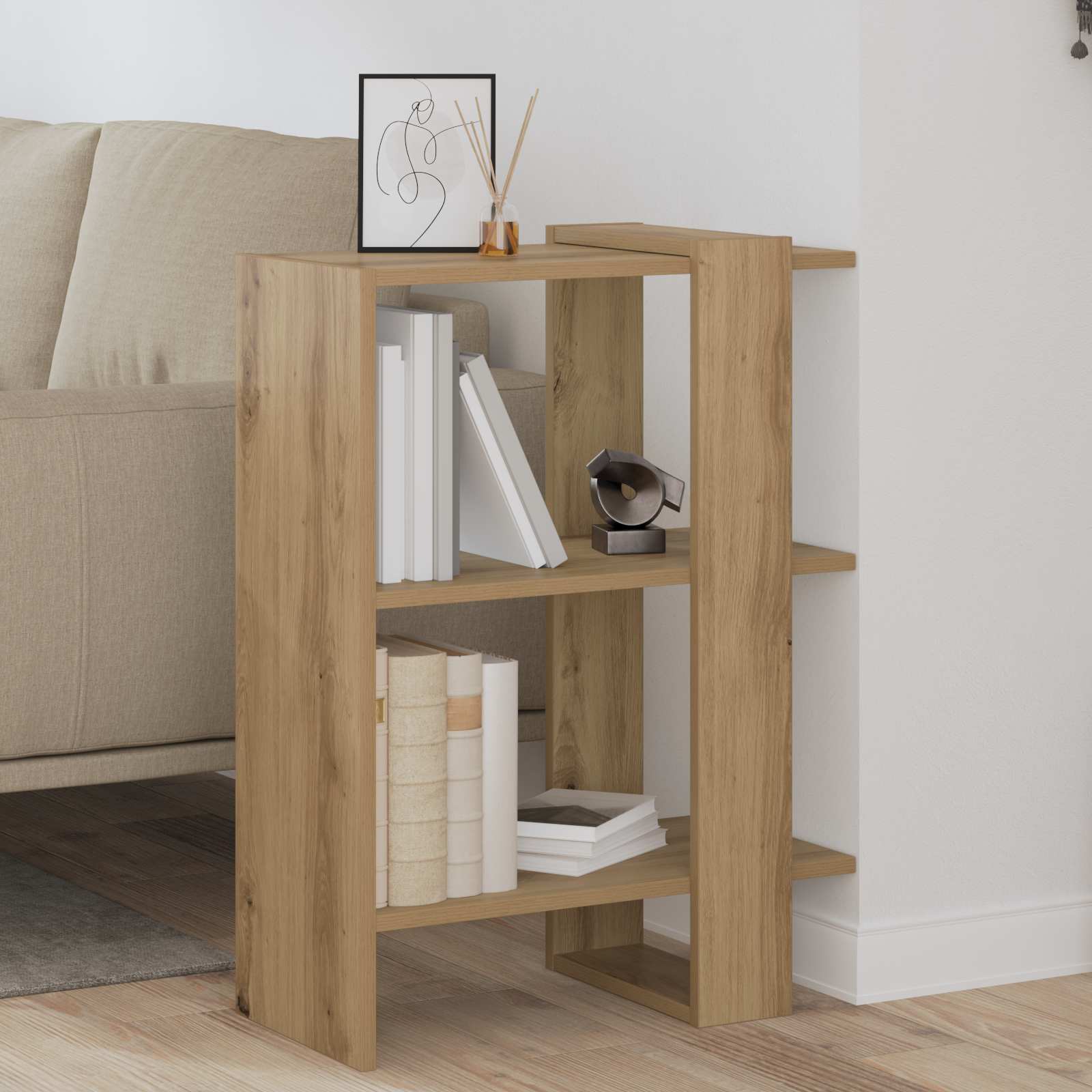 vidaXL Boekenkast Wit 52 x 25 x 71,5 cm Bewerkt hout
