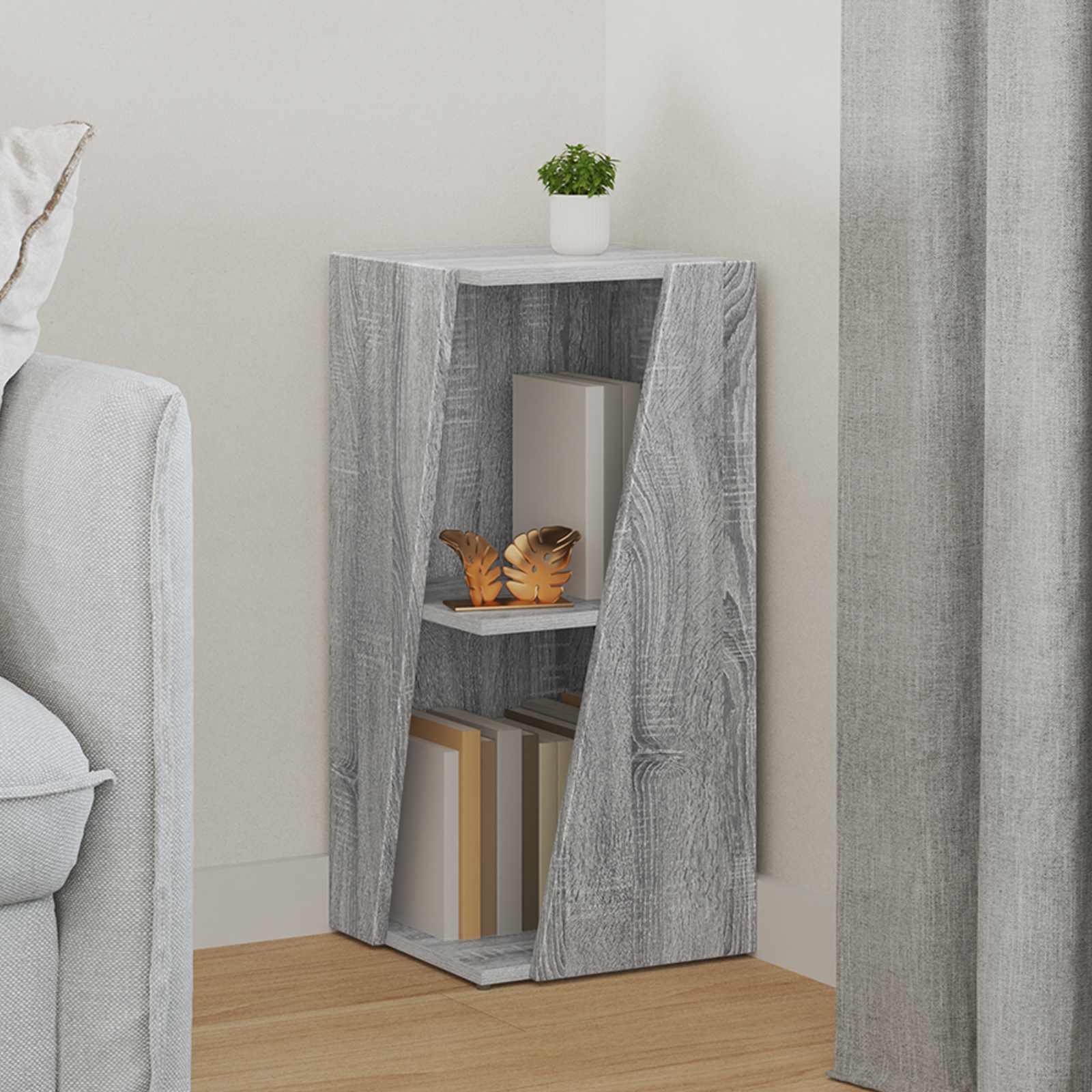 vidaXL Zijplank Wit 33 x 32 x 70,5 cm Bewerkt hout