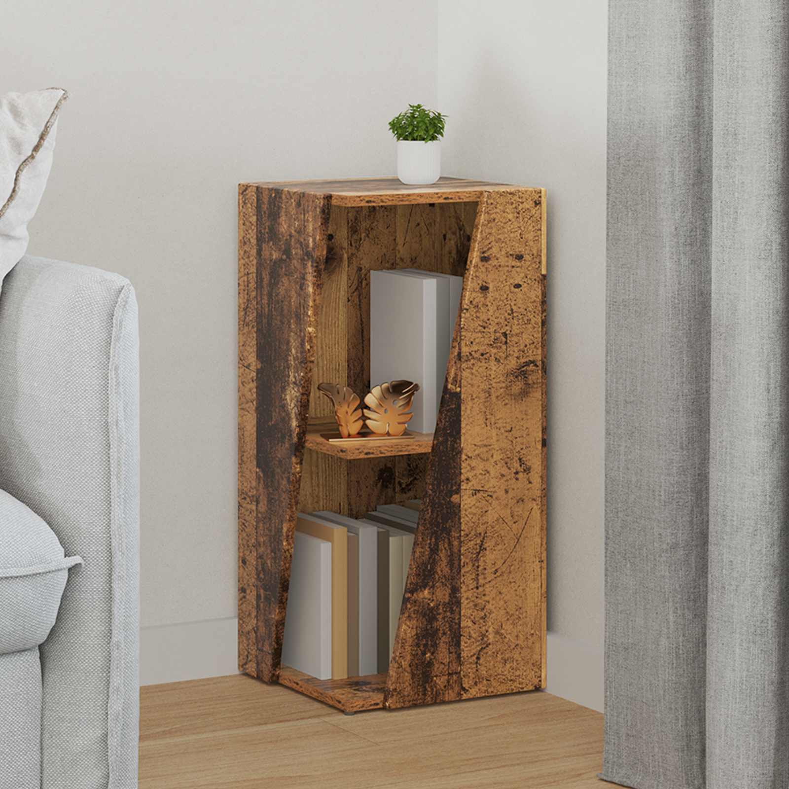 vidaXL Zijplank Wit 33 x 32 x 70,5 cm Bewerkt hout
