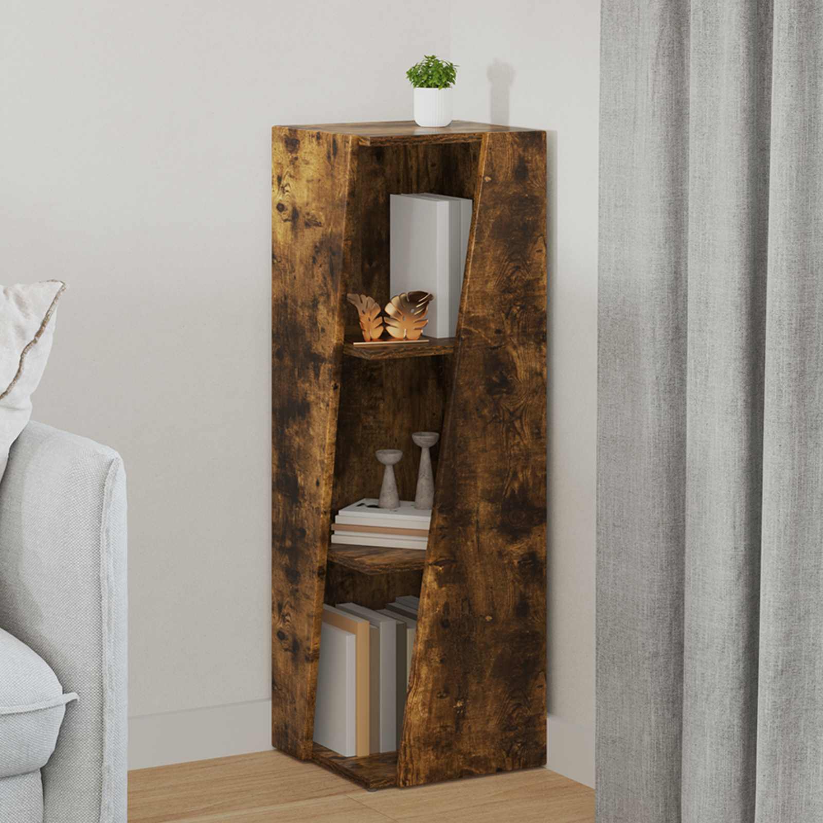 vidaXL Zijplank Wit 33 x 32 x 70,5 cm Bewerkt hout