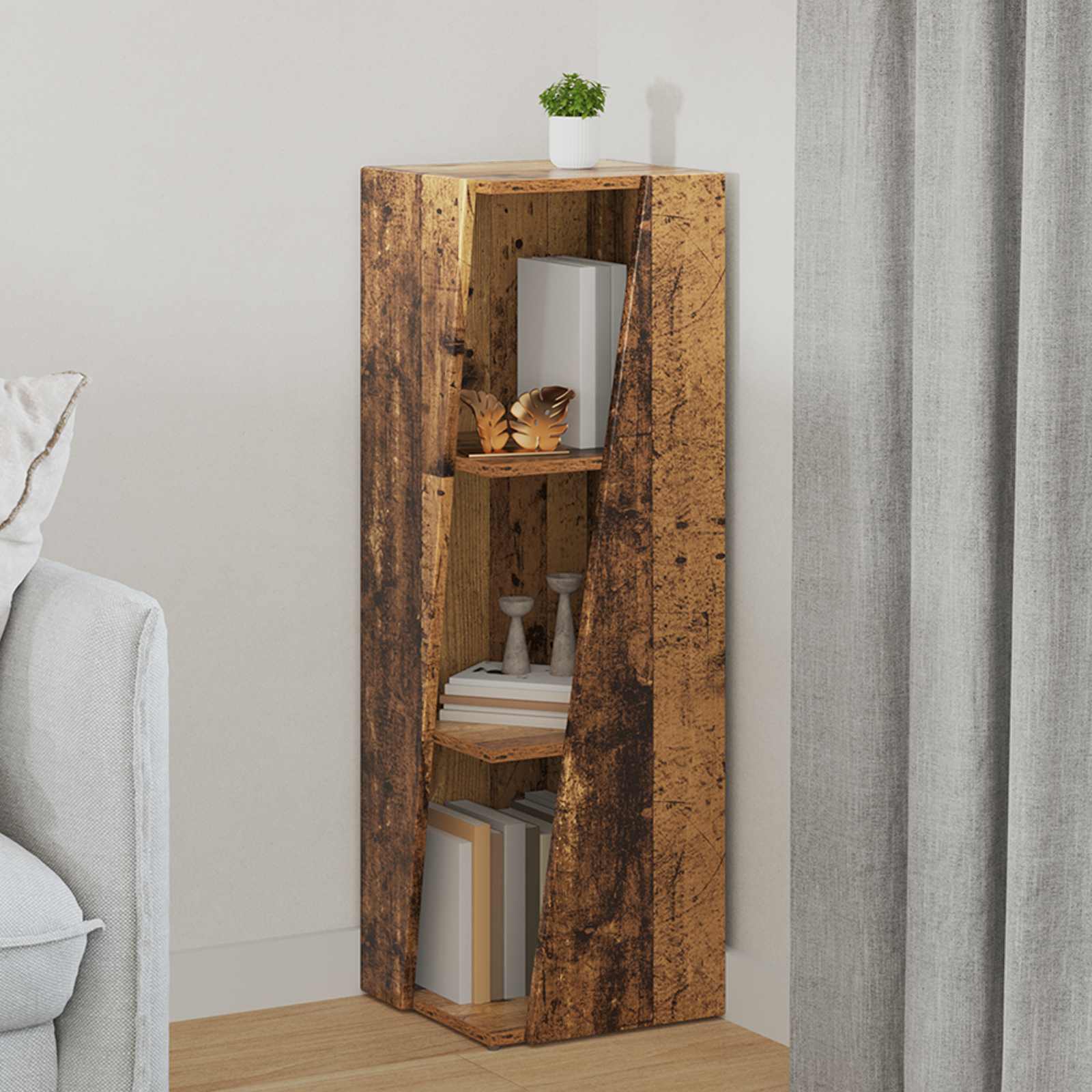 vidaXL Zijplank Wit 33 x 32 x 70,5 cm Bewerkt hout