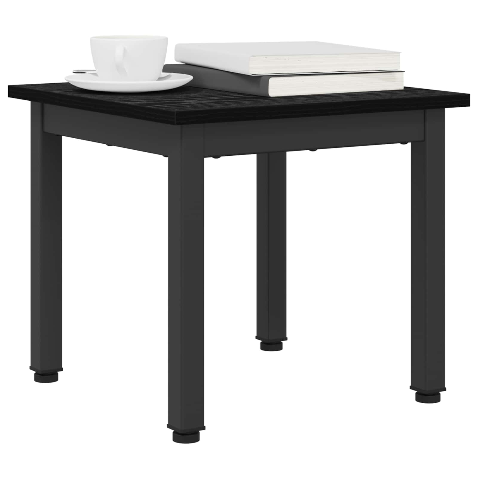 vidaXL Salontafel Zwart Eiken 40 x 40 x 36 cm Bewerkt hout