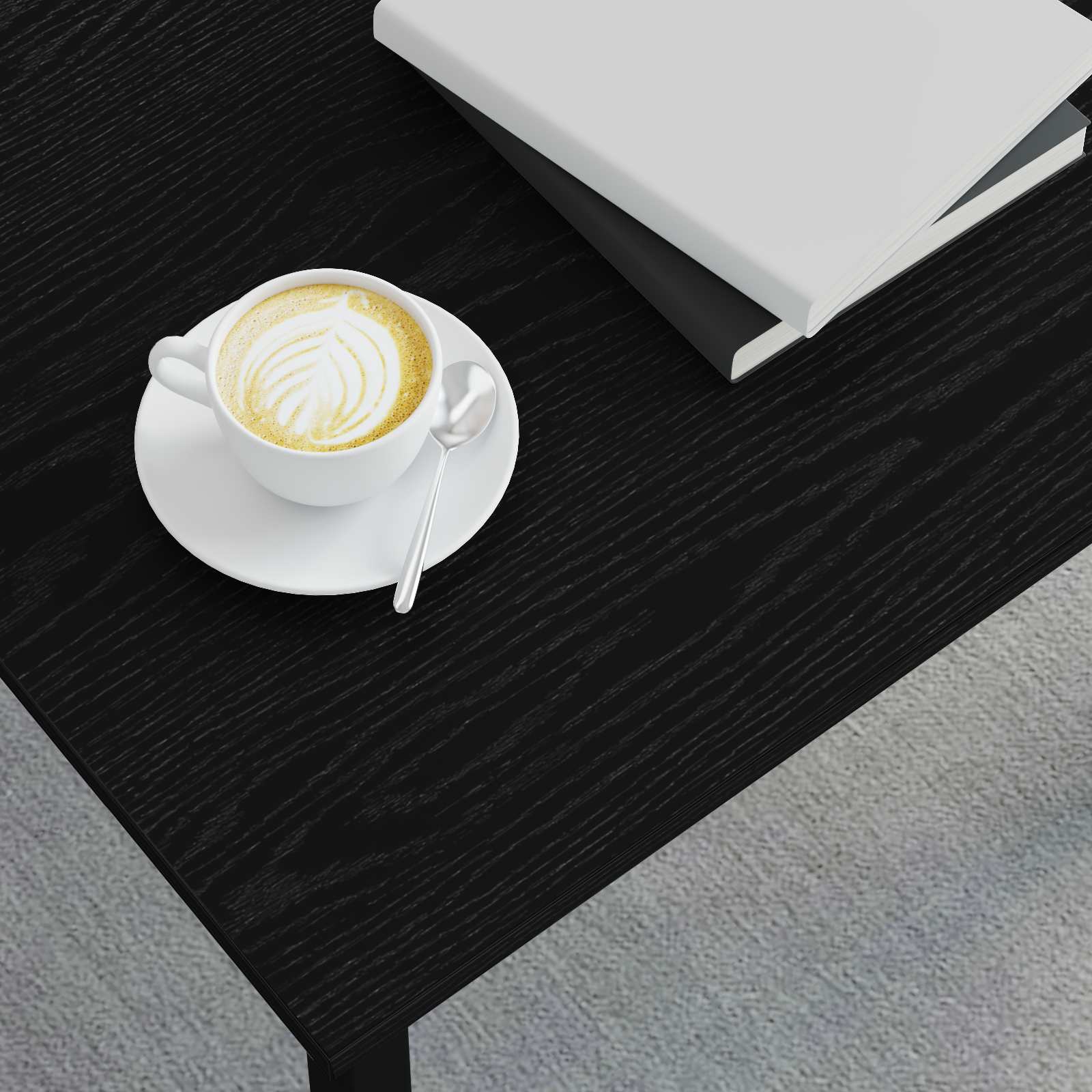 vidaXL Salontafel Zwart Eiken 40 x 40 x 36 cm Bewerkt hout