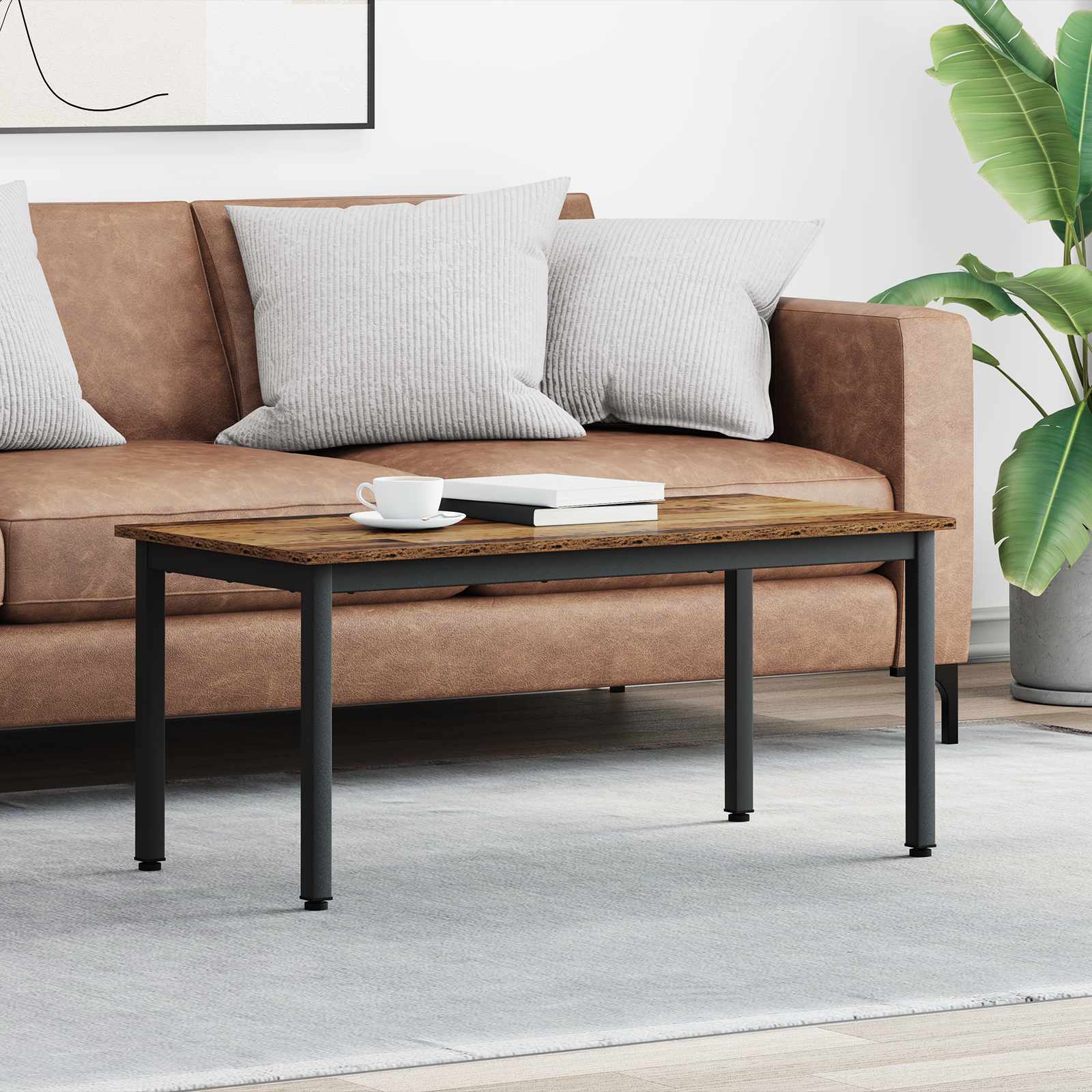 vidaXL Salontafel Zwart Eiken 40 x 40 x 36 cm Bewerkt hout