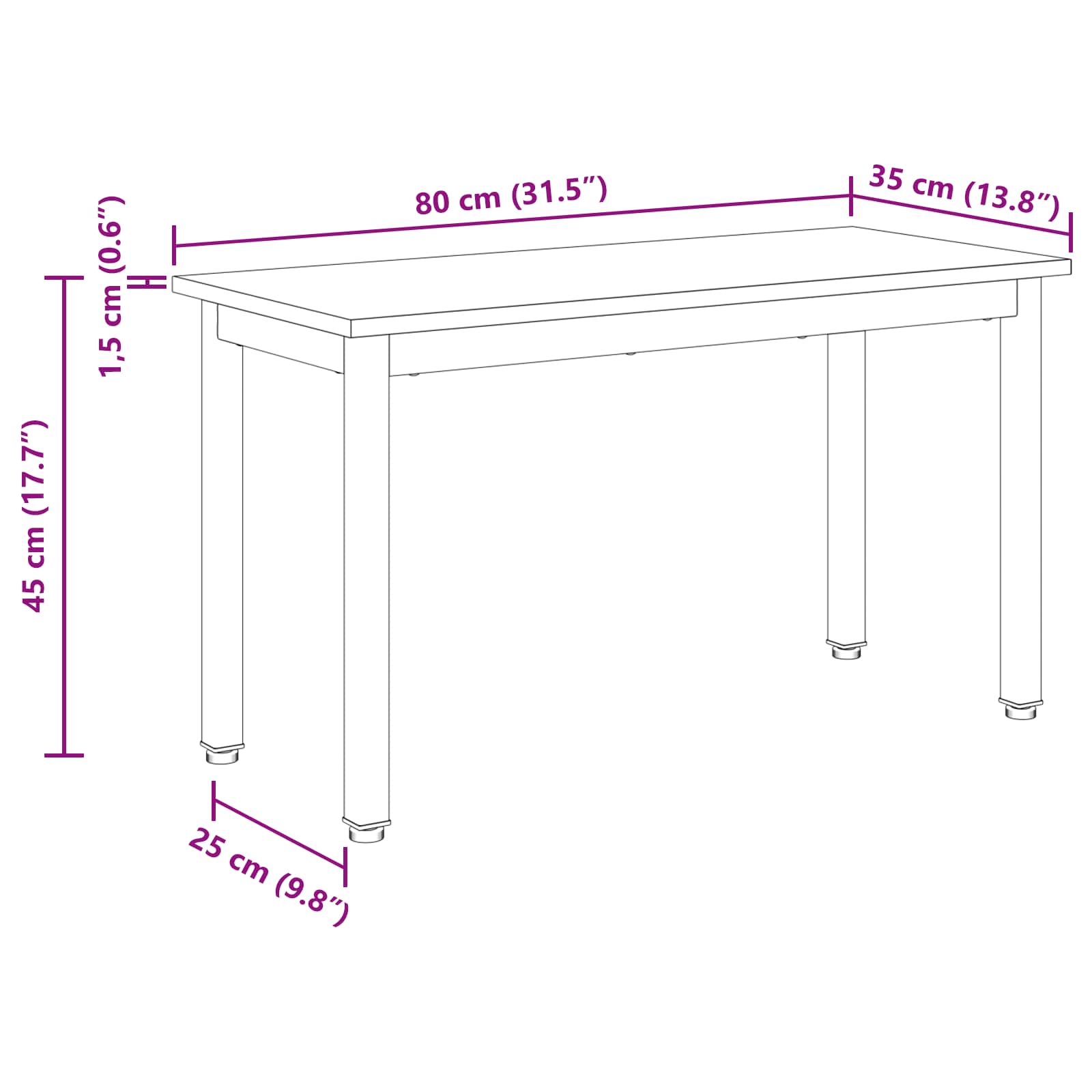 vidaXL Bank Grijs Sonoma 80 x 35 x 45 cm Bewerkt hout