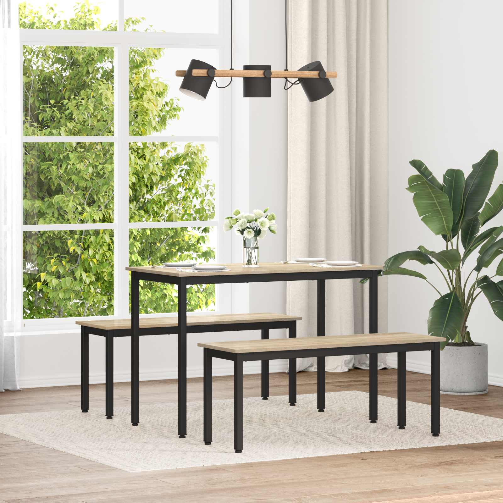 vidaXL Bank Grijs Sonoma 80 x 35 x 45 cm Bewerkt hout