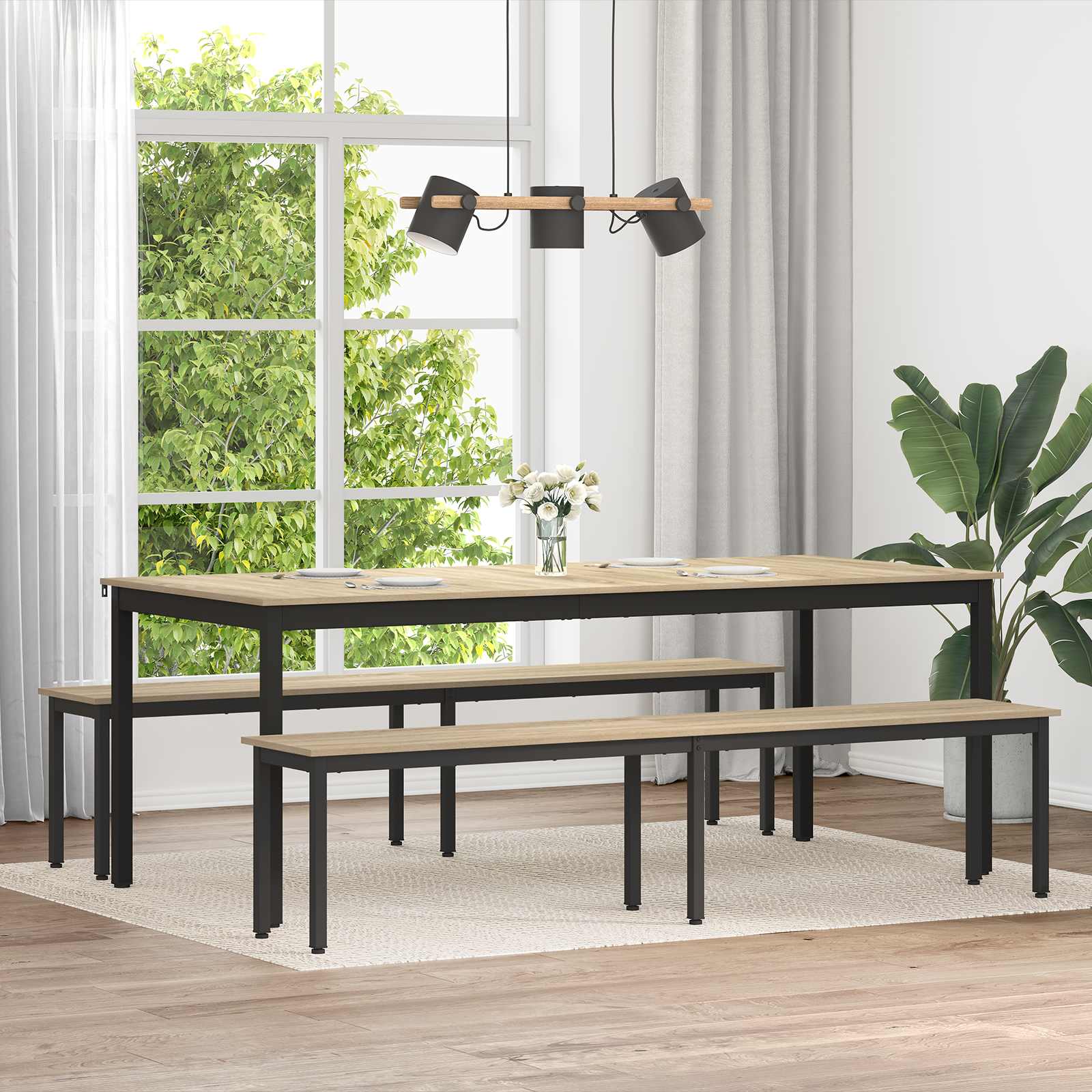 vidaXL Bank Grijs Sonoma 80 x 35 x 45 cm Bewerkt hout