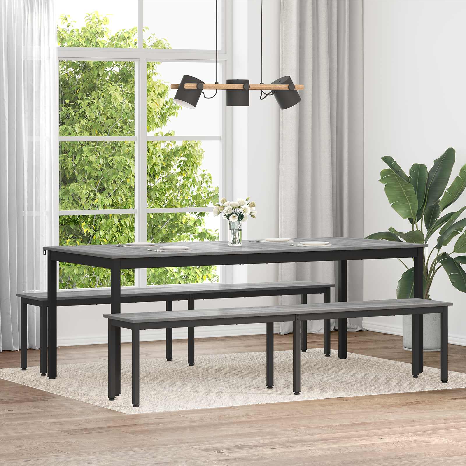 vidaXL Bank Grijs Sonoma 80 x 35 x 45 cm Bewerkt hout