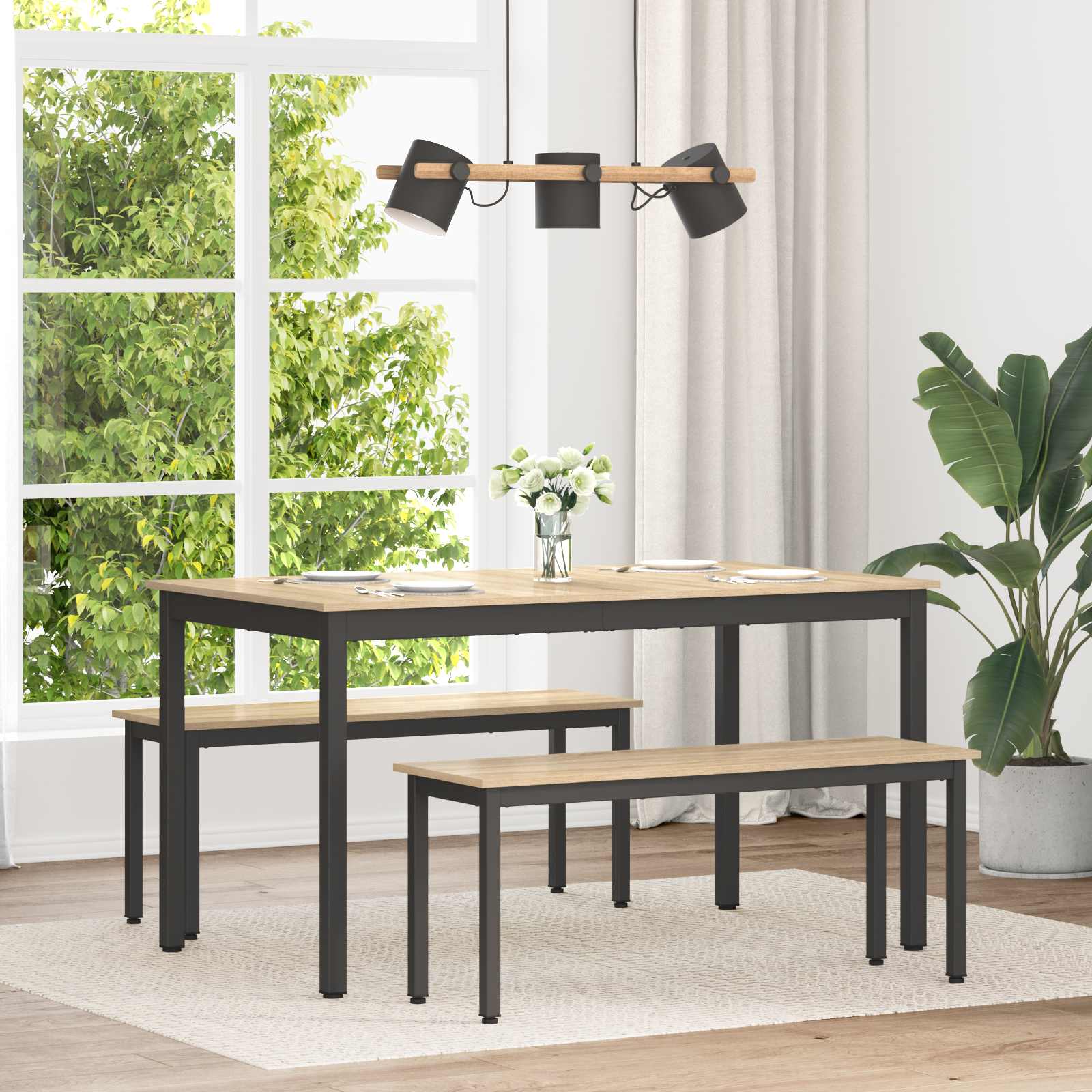 vidaXL Eettafels 60 x 60 x 75 cm METAAL