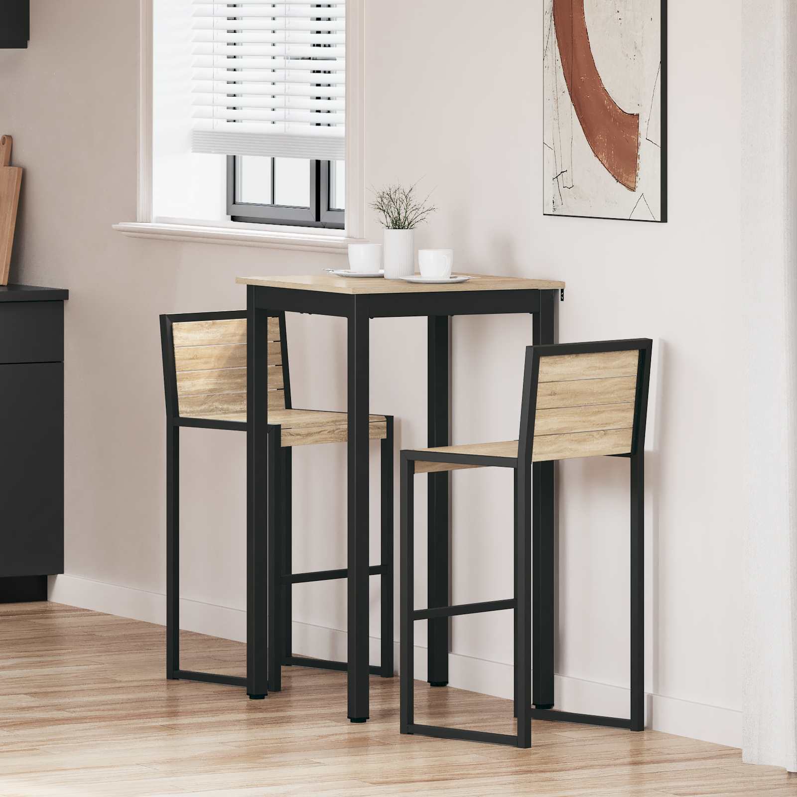 vidaXL Eettafels Bewerkt hout