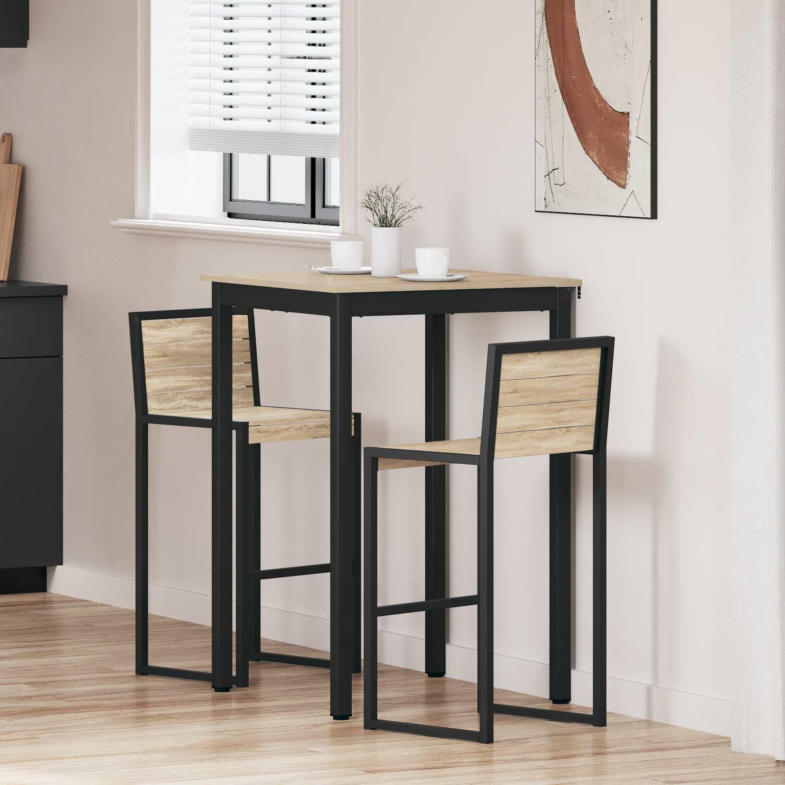 vidaXL Eettafels Bewerkt hout