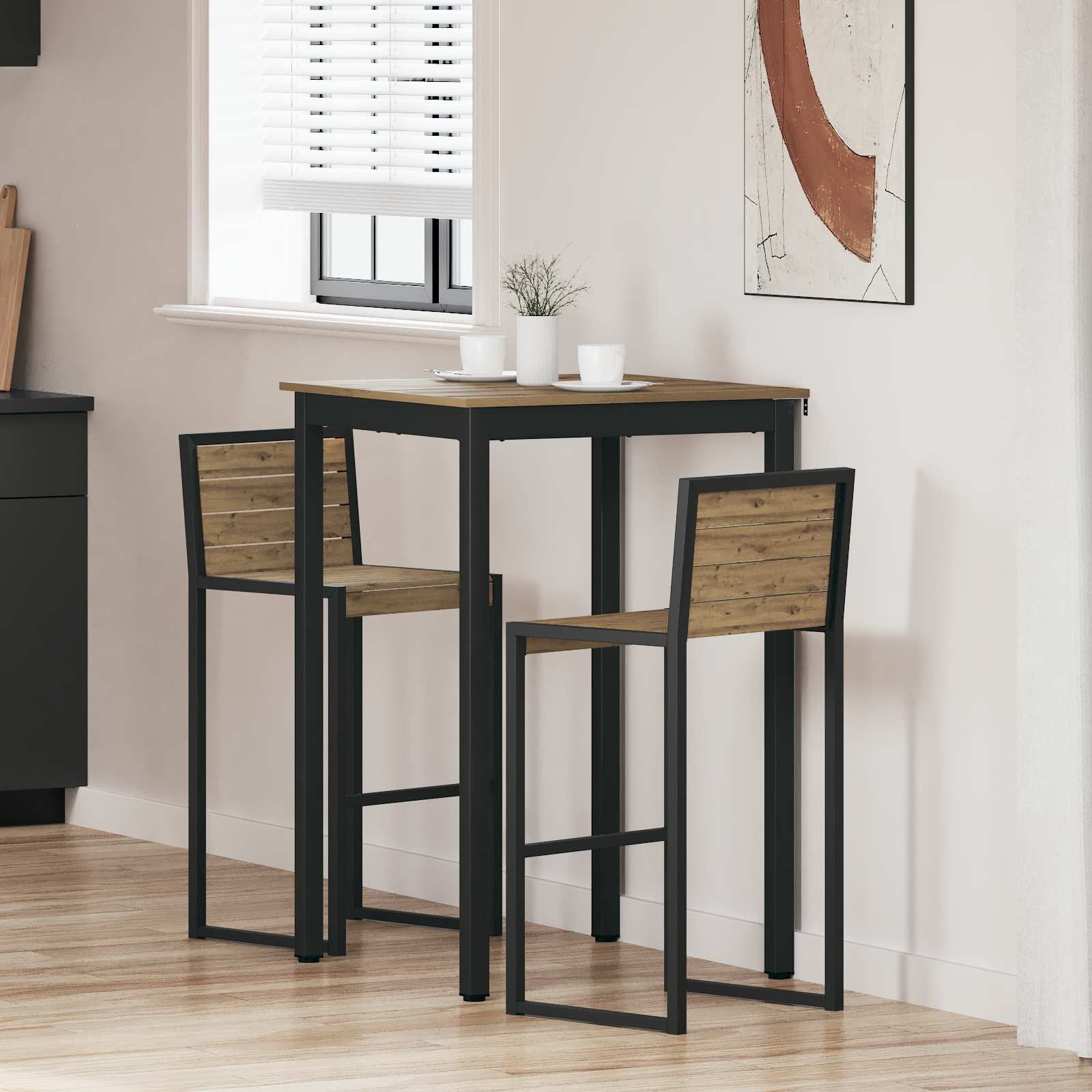 vidaXL Eettafels Bewerkt hout
