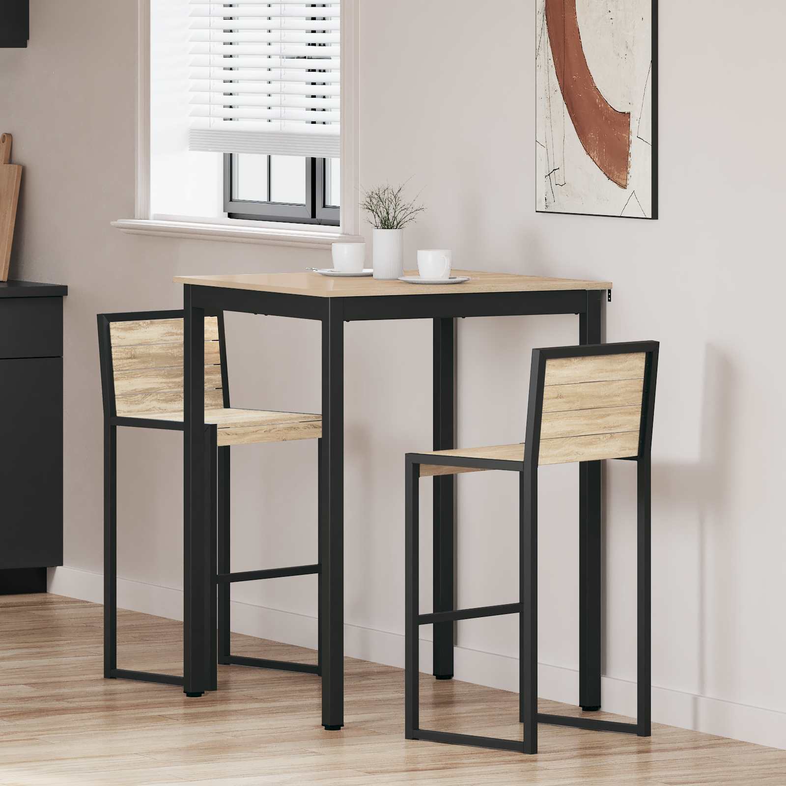 vidaXL Eettafels Bewerkt hout
