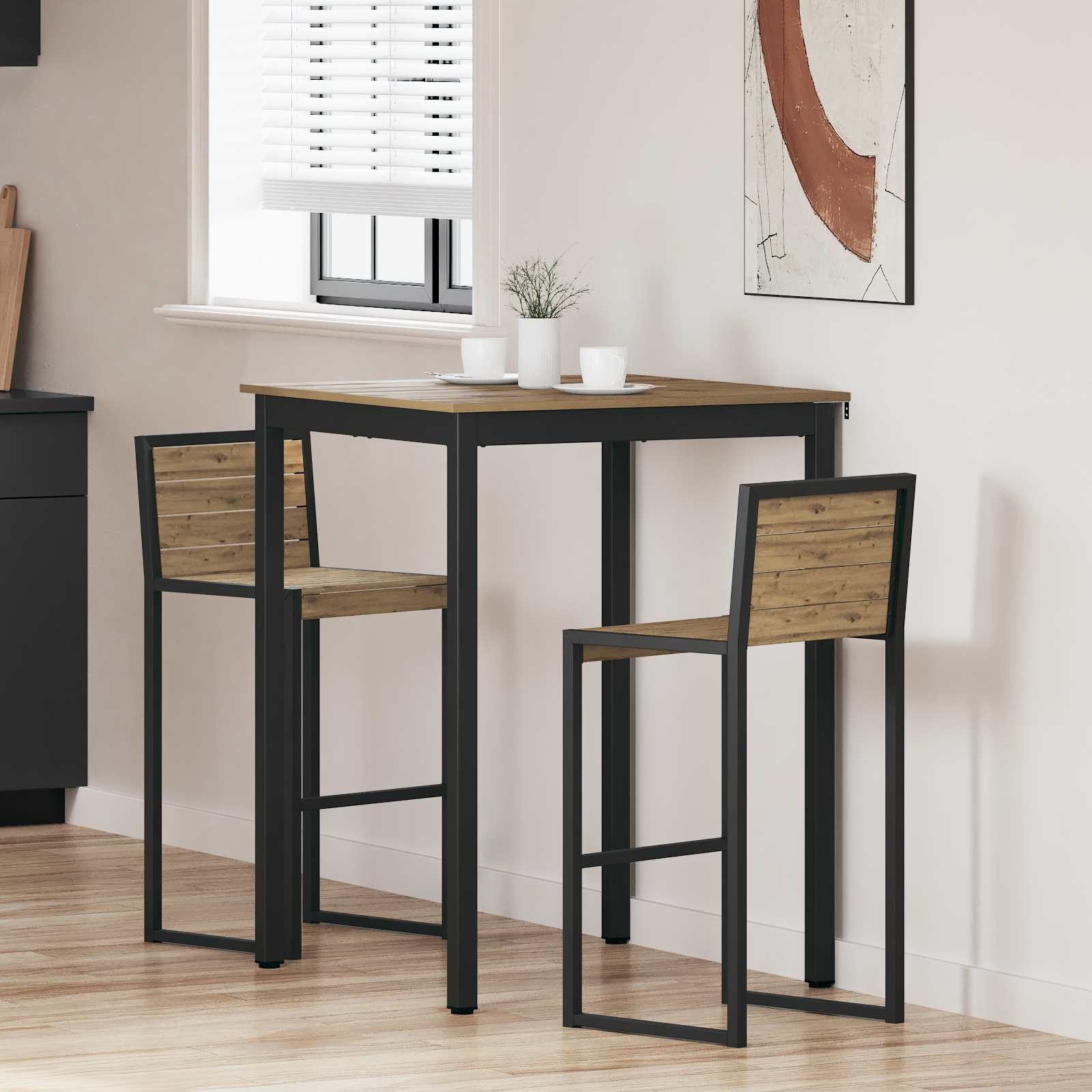 vidaXL Eettafels Bewerkt hout