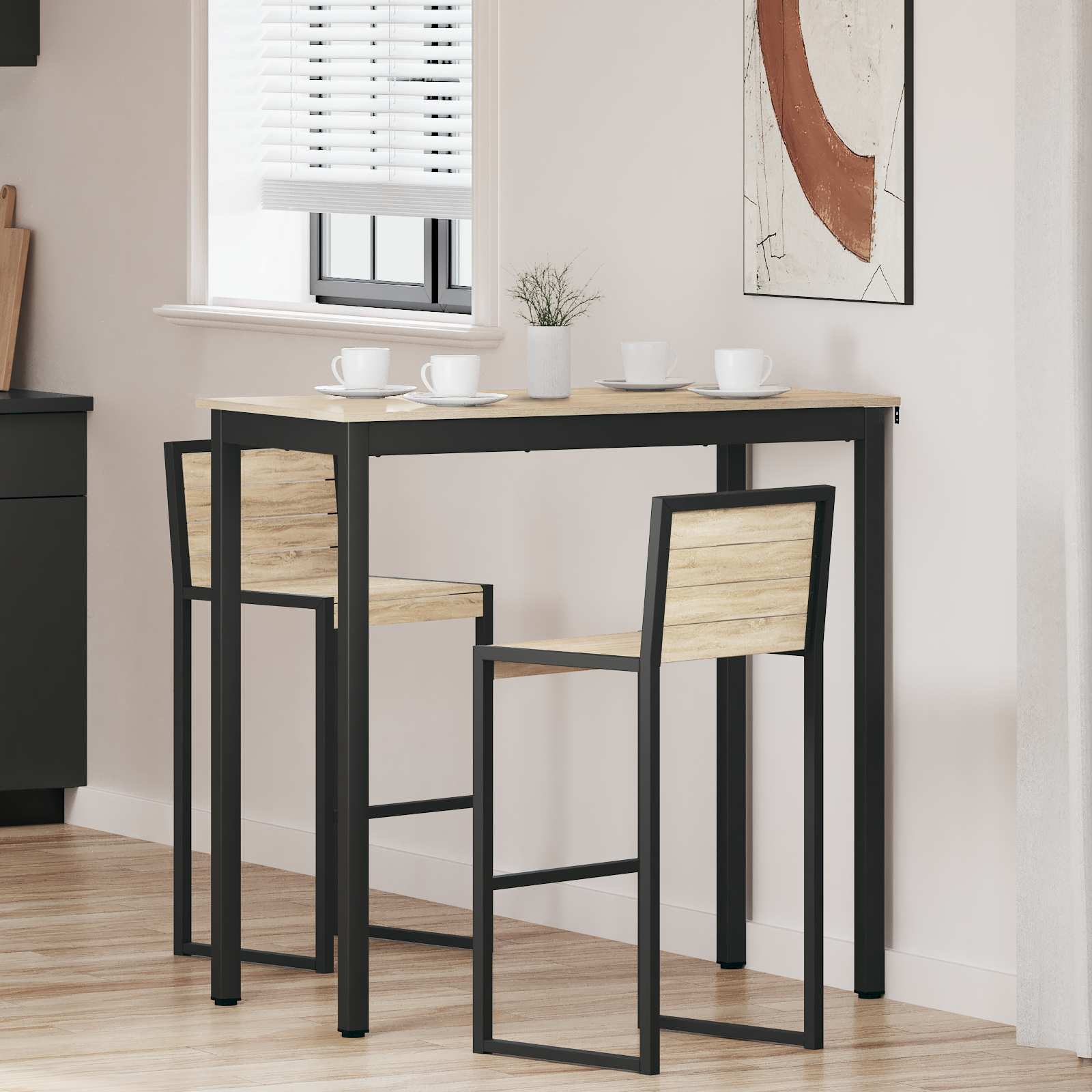 vidaXL Eettafels Bewerkt hout