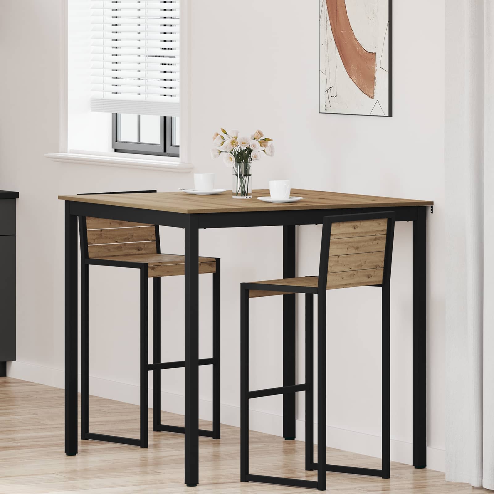 vidaXL Eettafels Bewerkt hout