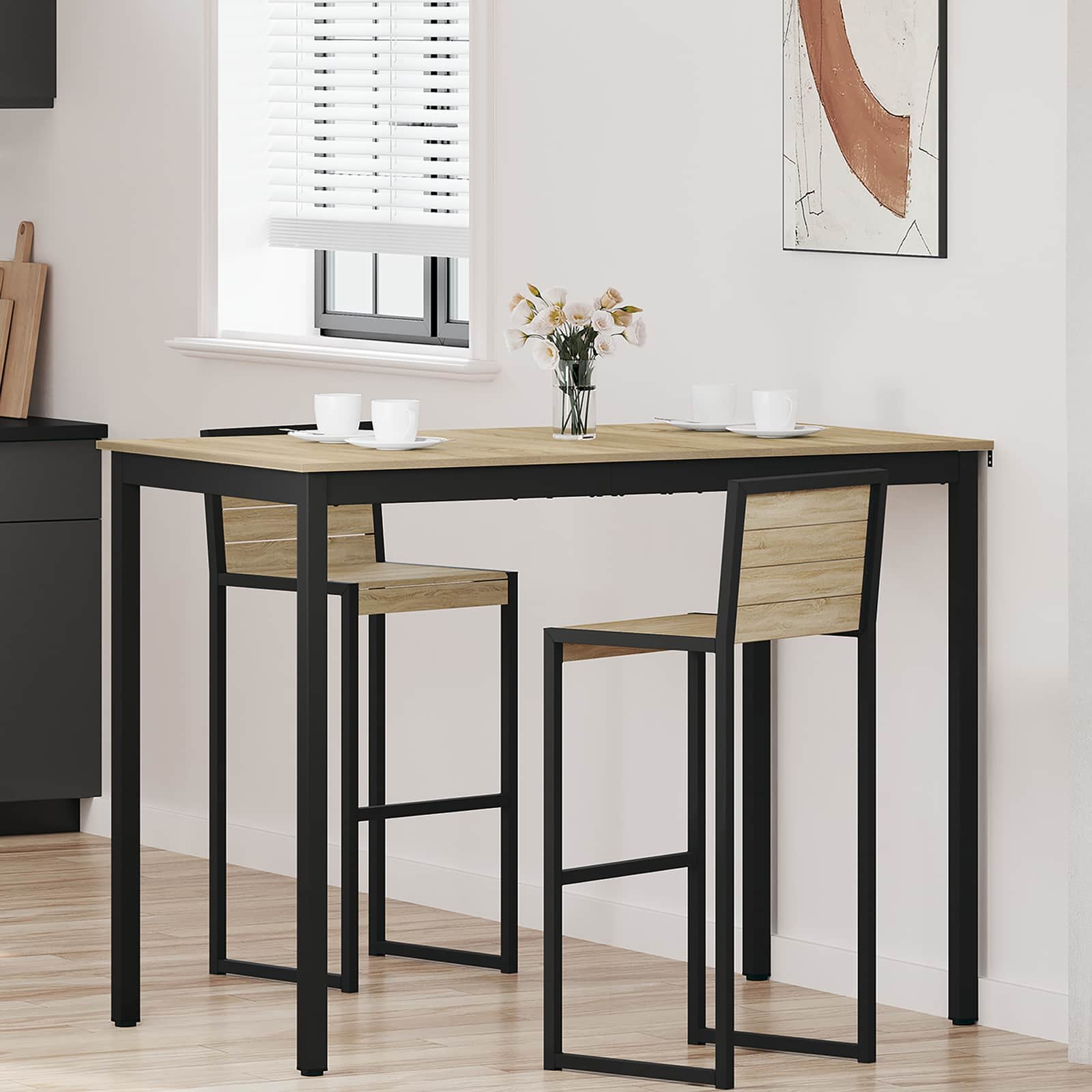 vidaXL Eettafels Bewerkt hout