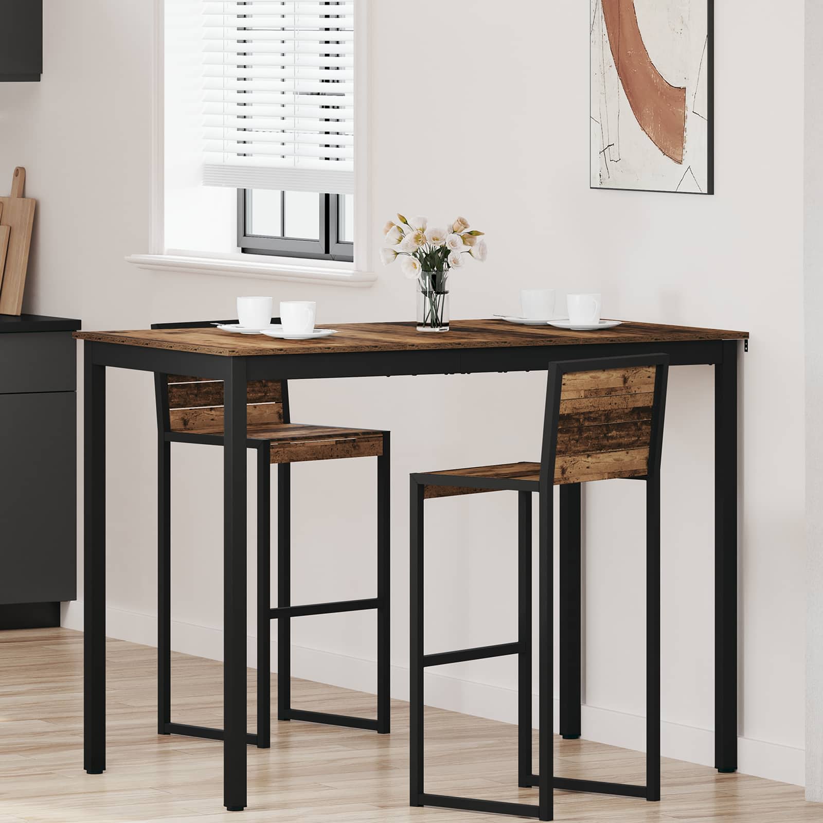 vidaXL Eettafels Bewerkt hout