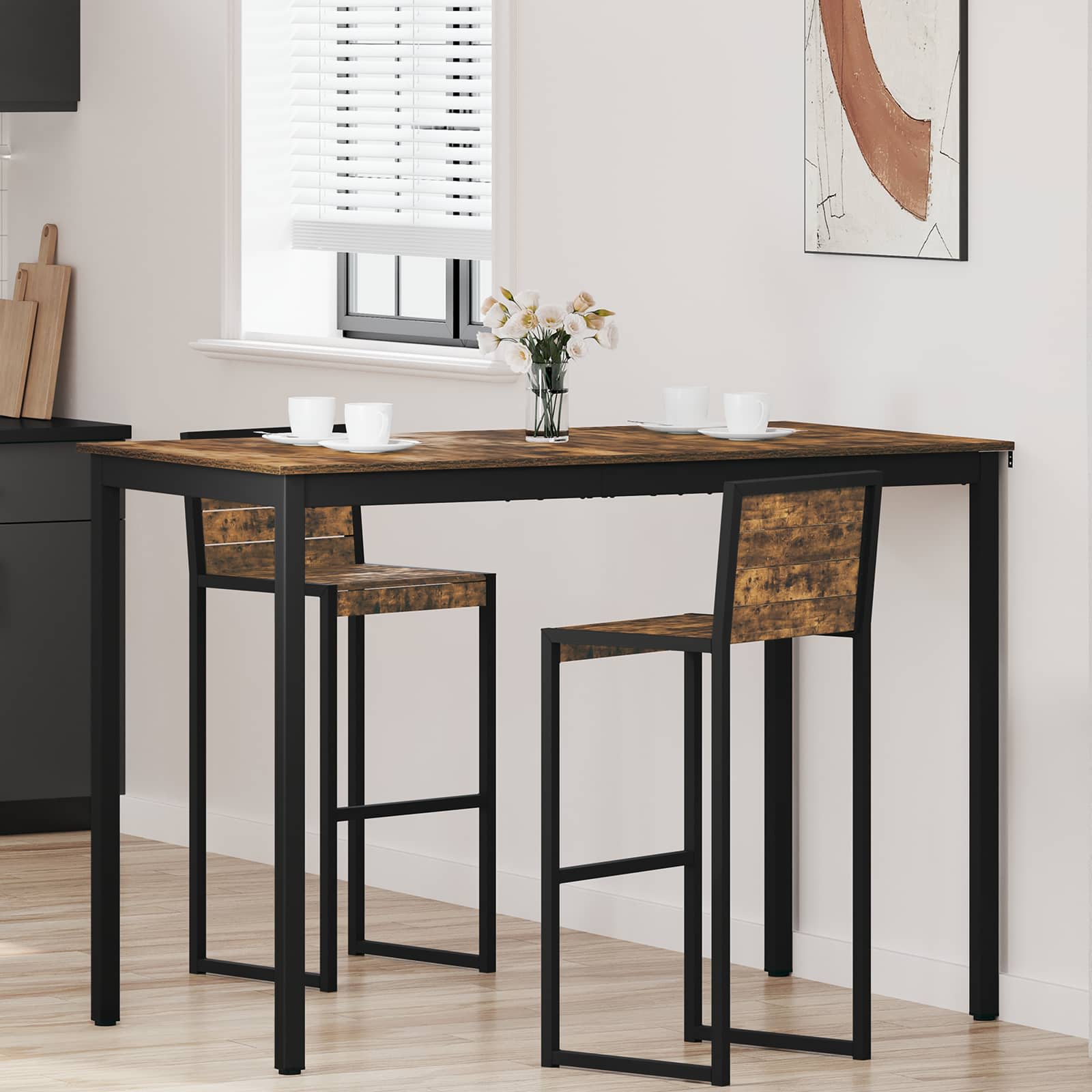 vidaXL Eettafels Bewerkt hout
