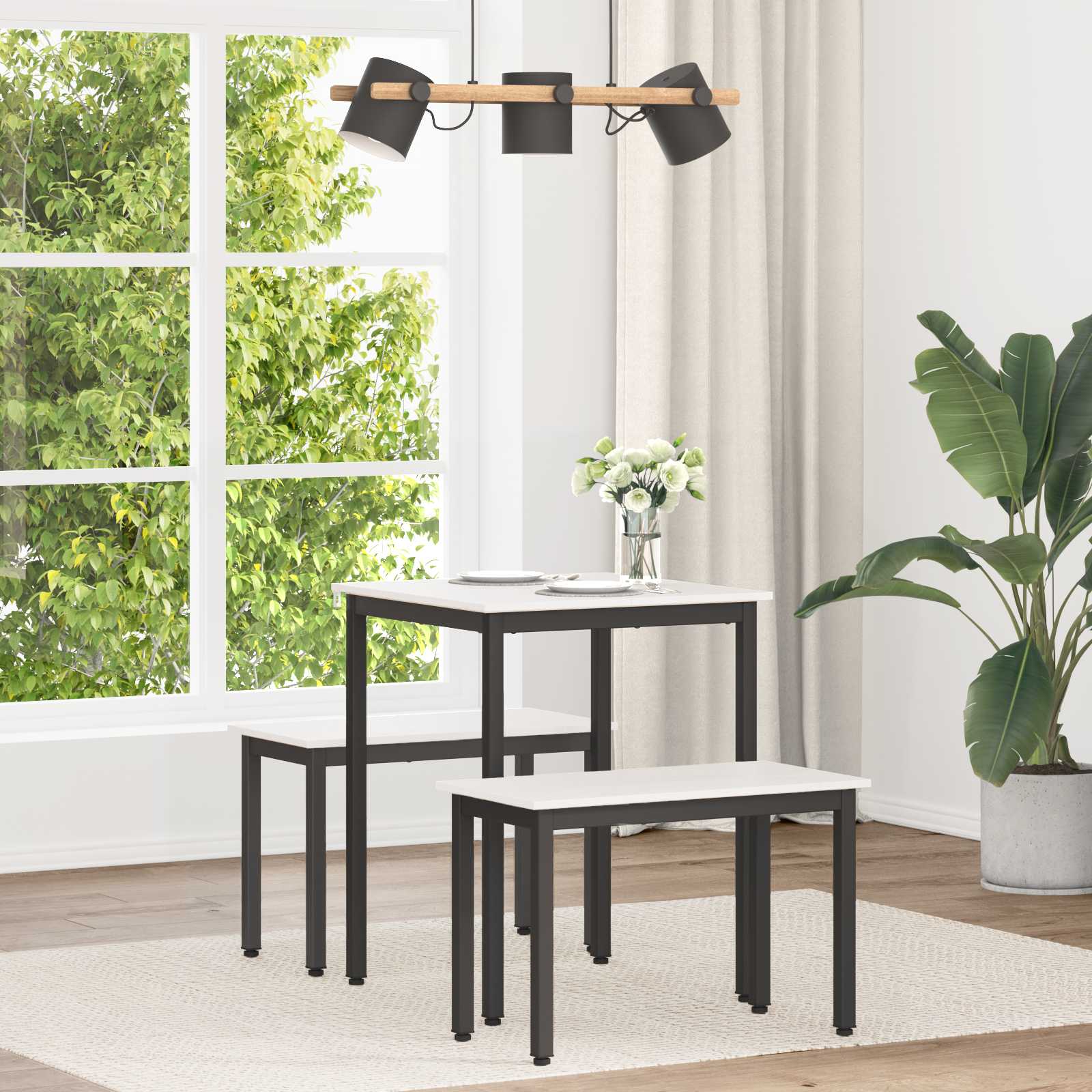 vidaXL Eettafel Naturel 200 x 100 x 75 cm Massief grenenhout