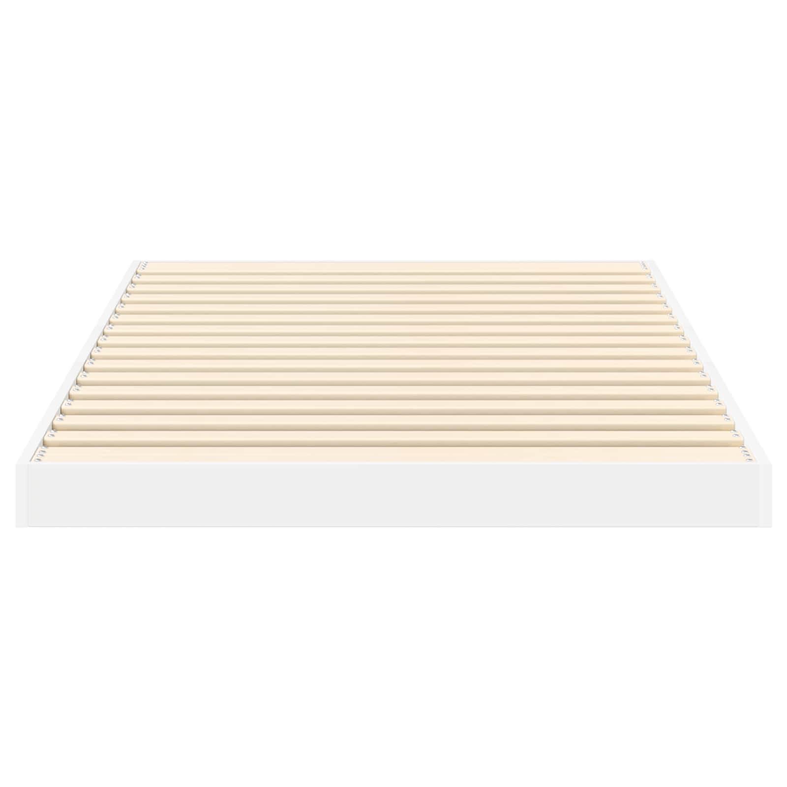 vidaXL Vloer bedframe Wit 70 x 190 cm Bewerkt hout