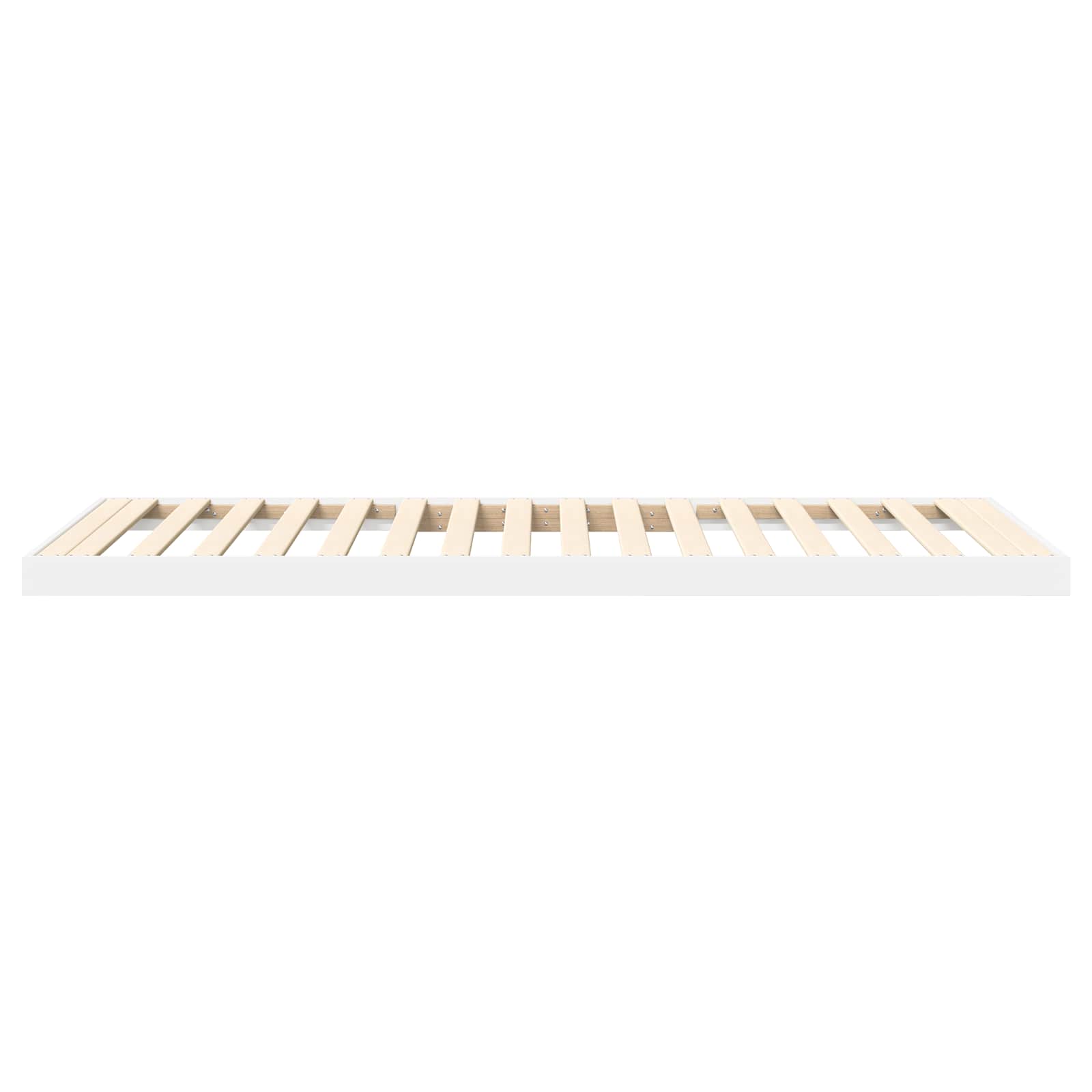 vidaXL Vloer bedframe Wit 70 x 190 cm Bewerkt hout