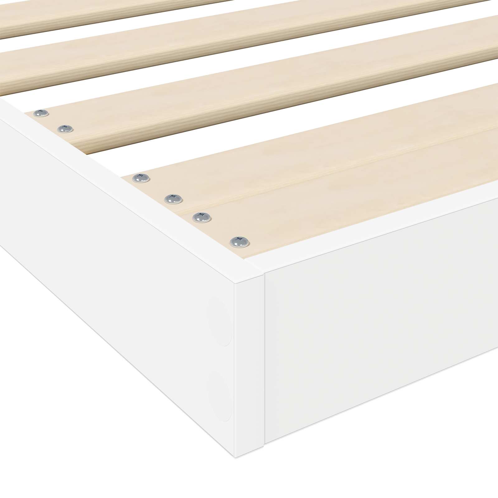 vidaXL Vloer bedframe Wit 70 x 190 cm Bewerkt hout