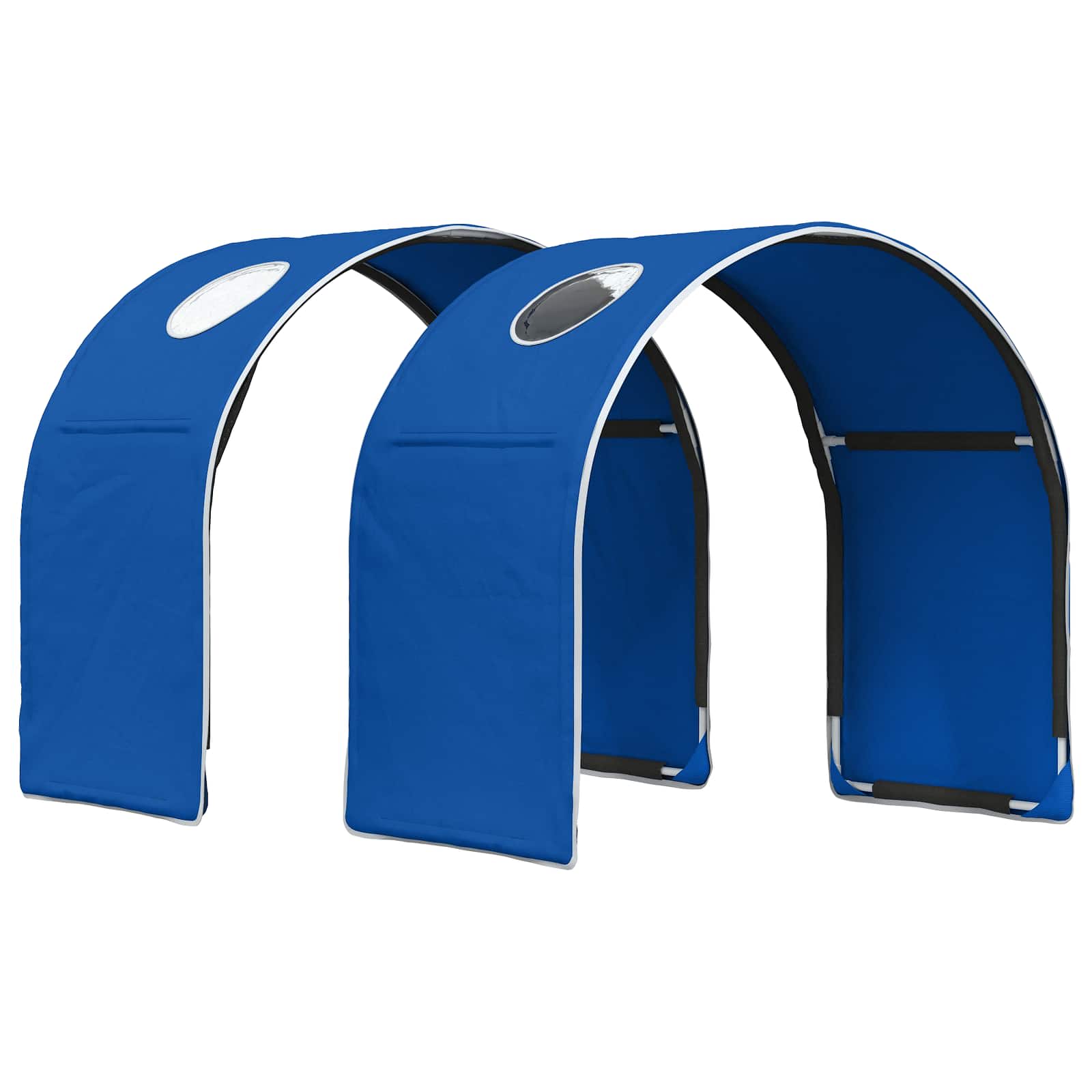 vidaXL Bedtunnel 2 pcs Lichtblauw 211 x 52,5 x 2 cm Polyester